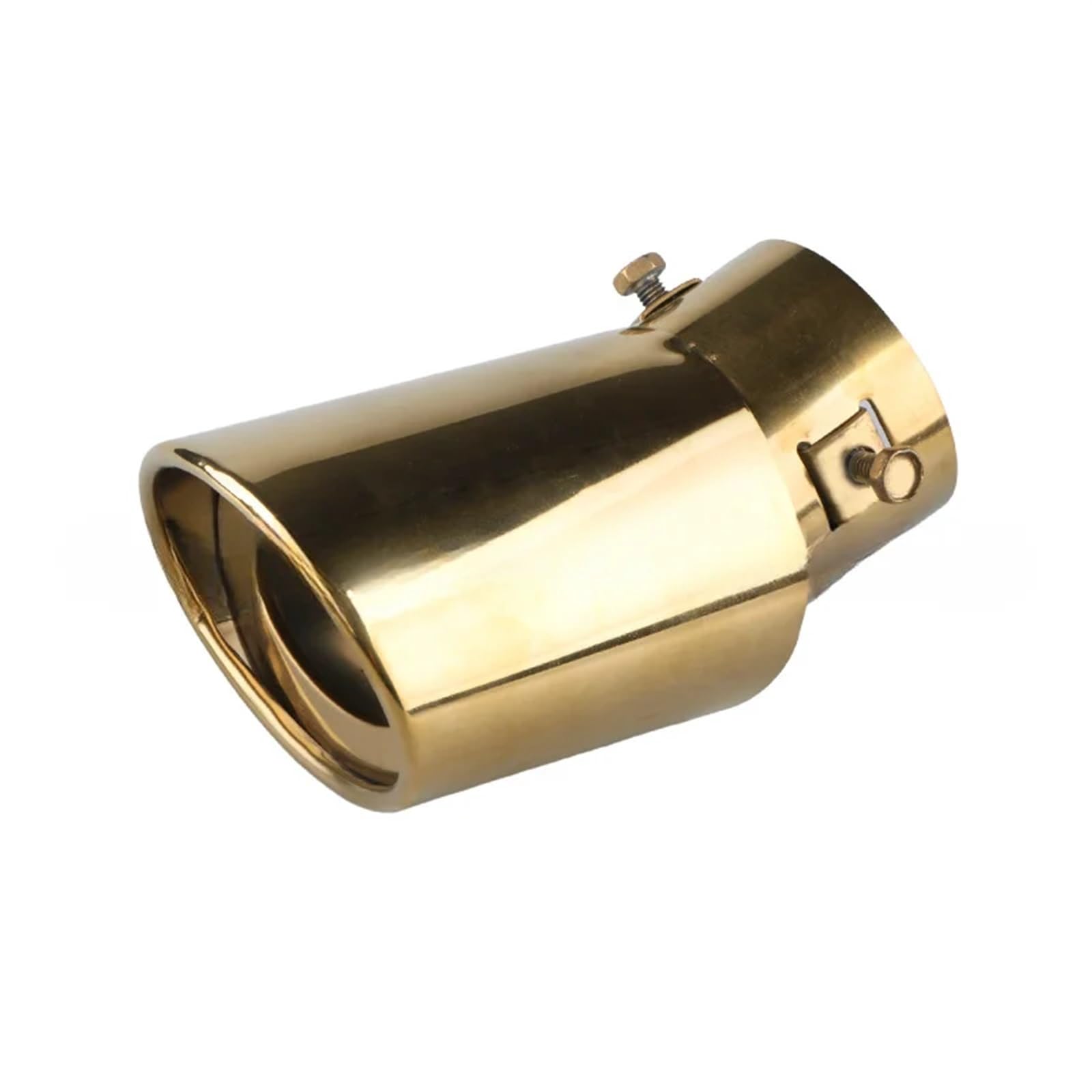 Auto-Auspuffspitzen Universelle Auto-Auspuff-Schalldämpferspitze, rund, Edelstahl, Auto-Heck hinten für Chrom, rundes Endrohr, Endschalldämpfer-Spitze für Rohre(10) von Generisch