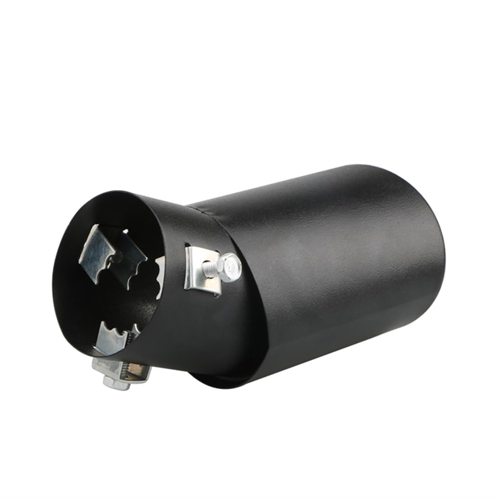 Auto-Auspuffspitzen Universelle Auto-Auspuffspitze, rund, Edelstahl, Schalldämpfer, Heckverkleidung hinten, für verchromtes Auto-Endrohr, für Düsenschalldämpfer(Black Bay) von Generisch