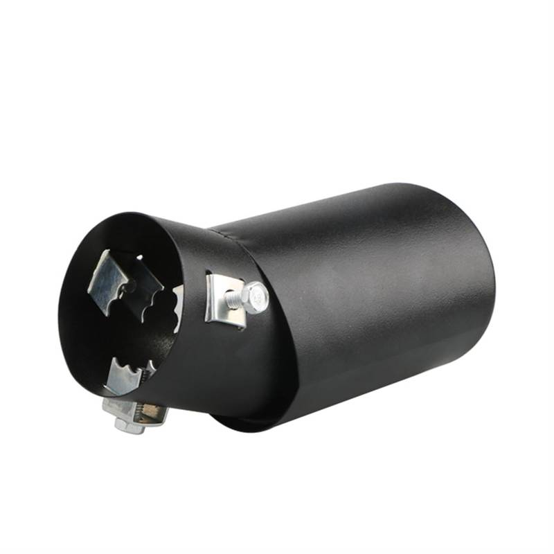 Auto-Auspuffspitzen Universelle Auto-Auspuffspitze, rund, Edelstahl, Schalldämpfer, Heckverkleidung hinten, für verchromtes Auto-Endrohr, für Düsenschalldämpfer(Black Bay) von Generisch