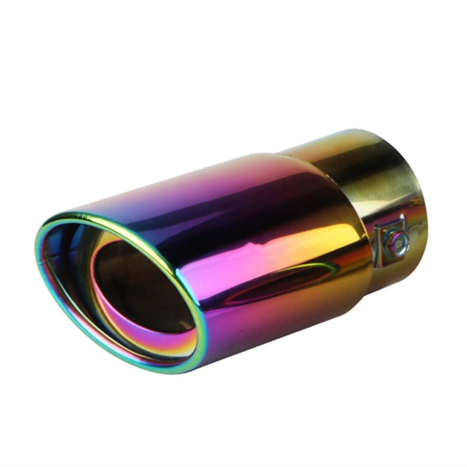 Auto-Auspuffspitzen Universelle Auto-Auspuffspitze, rund, Edelstahl, Schalldämpfer, Heckverkleidung hinten, für verchromtes Auto-Endrohr, für Düsenschalldämpfer(Color Straight) von Generisch