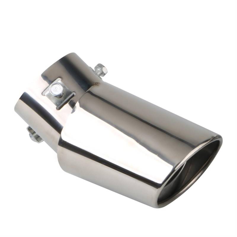 Auto-Auspuffspitzen Universelle Auto-Auspuffspitze, rund, Edelstahl, Schalldämpfer, Heckverkleidung hinten, für verchromtes Auto-Endrohr, für Düsenschalldämpfer(Silver Bend) von Generisch