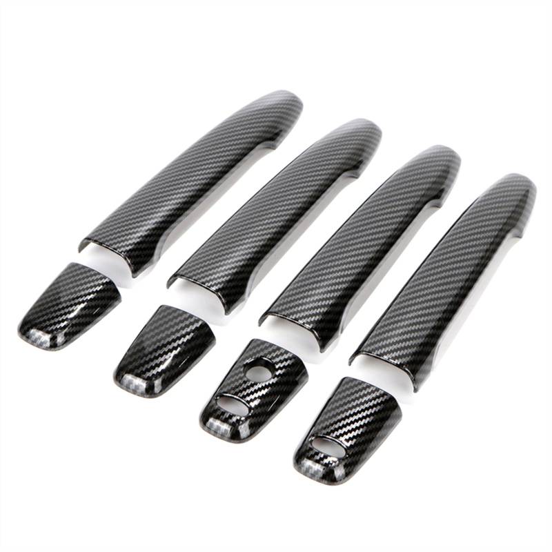 Auto-Hilfsgriff Für Mitsubishi für Outlander 07-20 für Lancer 08-17 ASX 10-18 Auto-Außentürgriffabdeckung Dekorationsverkleidung für Chrom für Carbon für Faser für Patten Schiebetürgriffe(D.Intelligen von Generisch