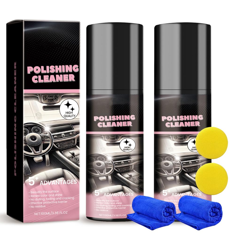 Auto Innenraum Reiniger, Auto Reinigungsset Zubehör Innenraum Cockpitpflege für die Innen Reinigung von Kunststoauto zubehörff, Polster, Leder & Armaturen, 100ml Autopflege Innenraumreiniger (2 Pcs) Auto Innenraum Reiniger, Auto Reinigungsset Zubehör Innenraum Cockpitpflege für die Innen Reinigung von Kunststoauto zubehörff, Polster, Leder & Armaturen, 100ml Autopflege Innenraumreiniger (2 Pcs) von Generisch