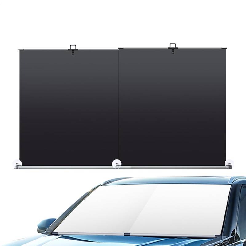 Auto Interieur Einziehbarer Sonnenschatten, Autoversenke Sonnenschild - Automobiler Versenkbar Sonnenschand Sonnenschild Auto Windschutzscheibe Automatisch einverrückt | Praktische Automobilblockierun von Generisch