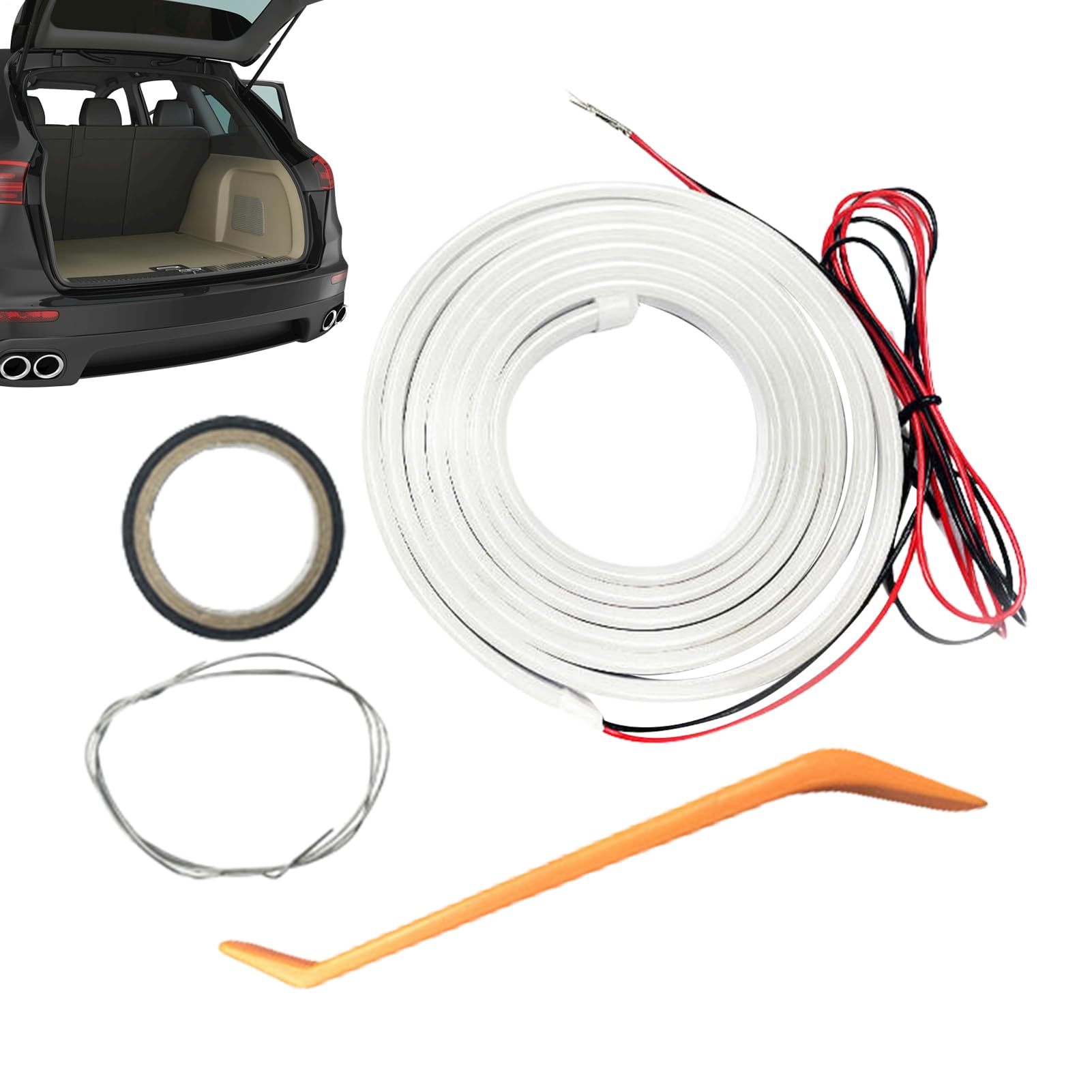 Auto Kofferraum LED Lichtleiste - Automatischer Sensor Auto für Kofferraum - Wasserdicht Schneidbar Flexibel LED Streifen Für Fahrzeug Anhänger RV Truck von Generisch