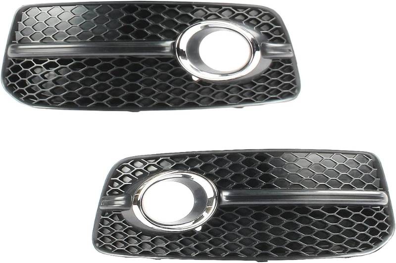 Auto-Nebelscheinwerfergitter Für Q5 S-line für Sport 2009-2012 1 Paar Auto Front Nebelscheinwerfer Kühlergrill Grill Abdeckung Schwarz von Generisch
