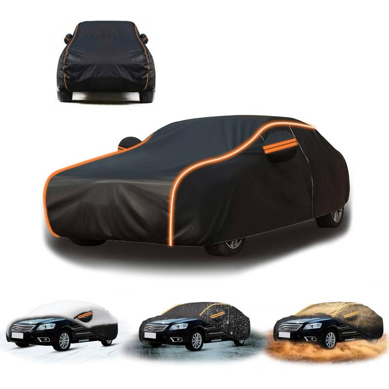 Auto Plane Abdeckung ，Auto Abdeckplane Autoabdeckung für Smart Fortwo W451 W453 2016-2024，Wasserdicht, staubdicht, Sonnenschutz 190T von Generisch