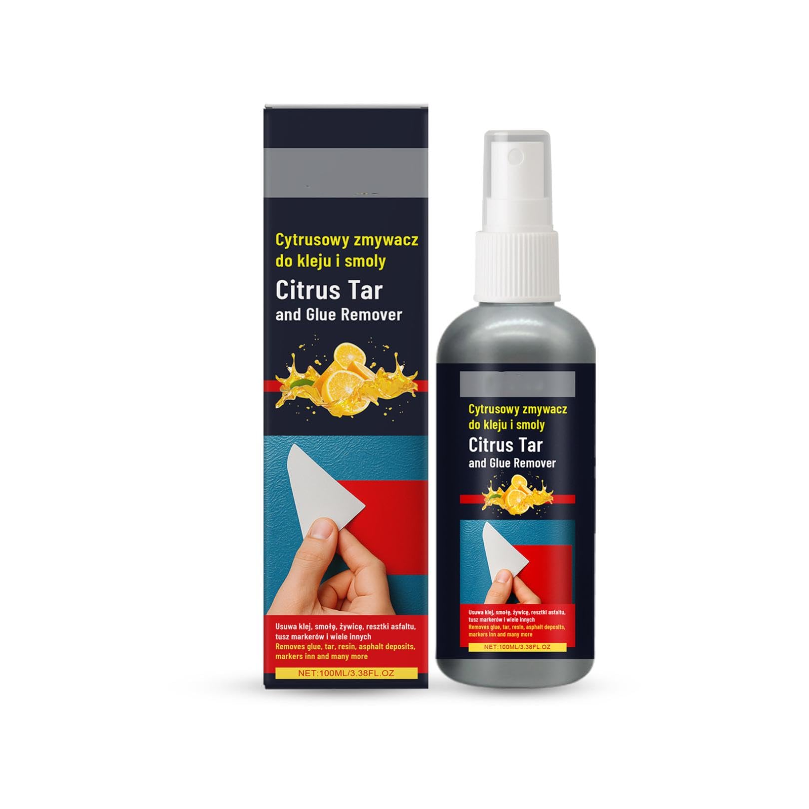 Auto Reinigungsmittel Aufkleber Entferner Spray – Effektiv gegen Harz, Teer, Klebereste & Tinte – Natürlich & Lackschonend – Für Autolack, Fenster, Felgen, 100ml von Generisch