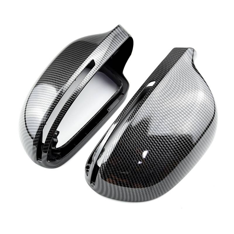 Auto-Rückspiegelabdeckung A3 A4 B8 A5 A6 A8 S8 Q3 8T0 857 527 Seitenflügel Rückspiegel Abdeckkappe Gehäuse ohne Seitenassistent(Carbon Look black) von Generisch