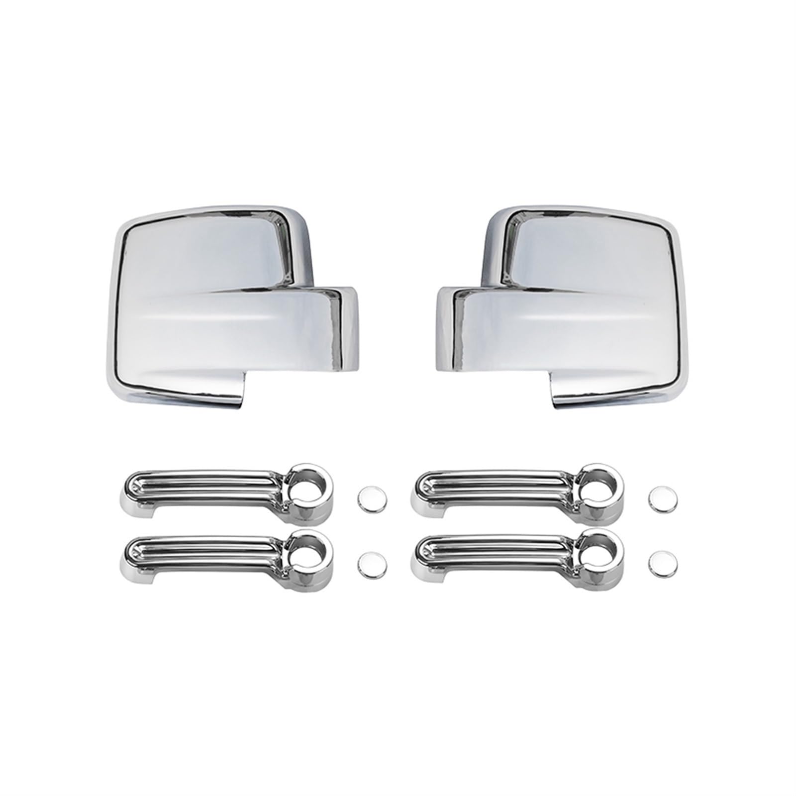 Auto-Rückspiegelabdeckung Für Dodge für Nitro 2007-2012 Außenzubehör Rückspiegelabdeckungen Autotürgriffabdeckung Aufkleber(Chrome 10 PCS) von Generisch