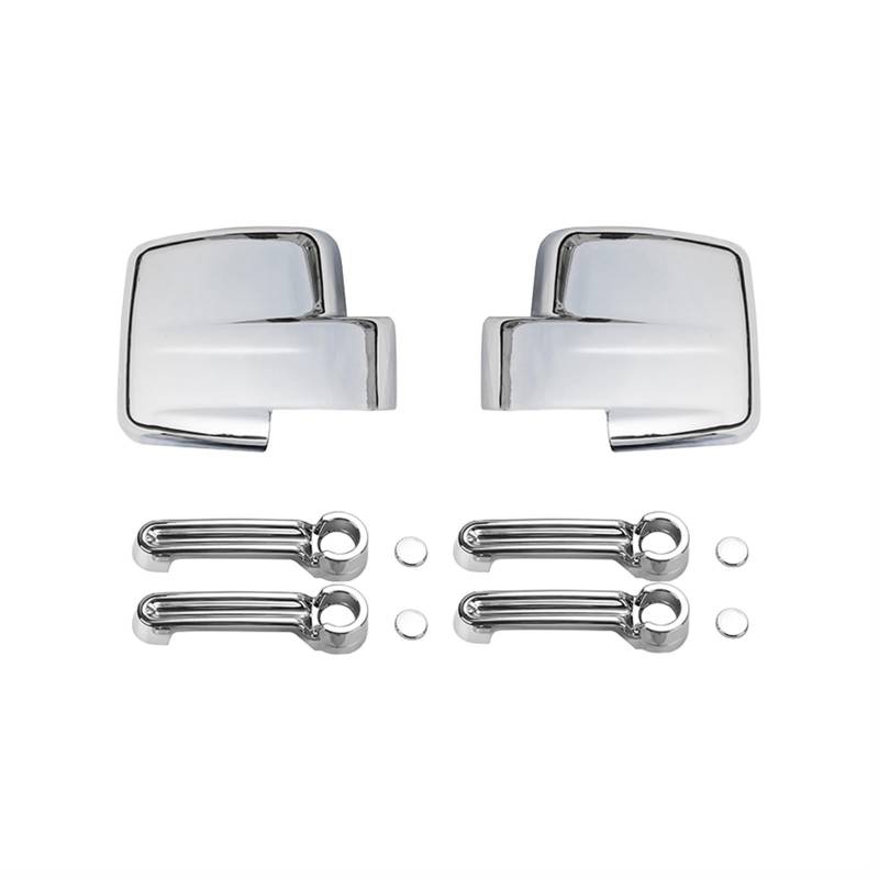 Auto-Rückspiegelabdeckung Für Dodge für Nitro 2007-2012 Außenzubehör Rückspiegelabdeckungen Autotürgriffabdeckung Aufkleber(Chrome 10 PCS) von Generisch