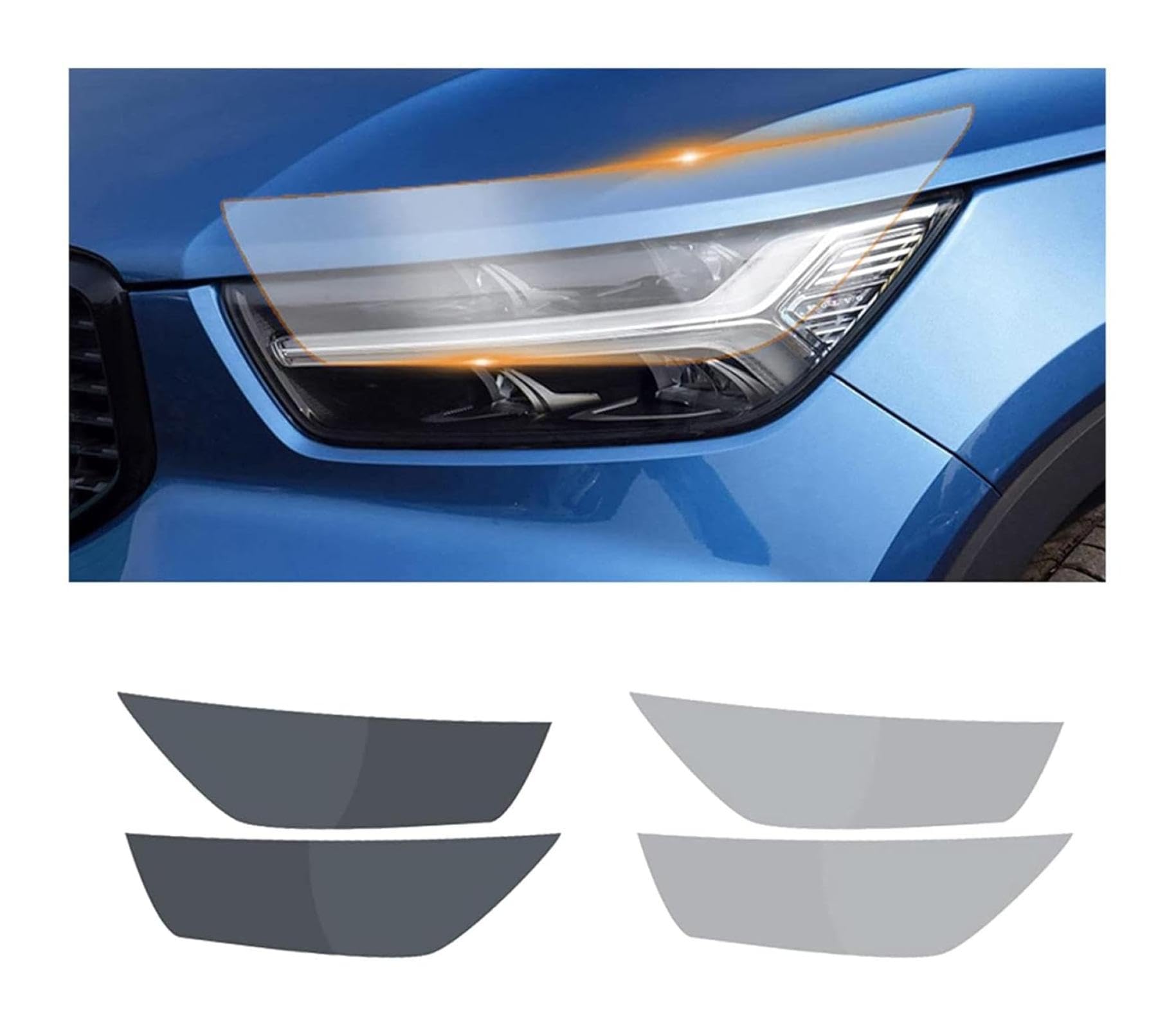 Auto Scheinwerfer Folie Für Volvo XC40 2019-2022 2 Pcs Auto Scheinwerfer Schutz Film Scheinwerfer Transparent Schwarz TPU Aufkleber Auto Scheinwerfer Folie Für Volvo XC40 2019-2022 2 Pcs Auto Scheinwerfer Schutz Film Scheinwerfer Transparent Schwarz TPU Aufkleber von Generisch