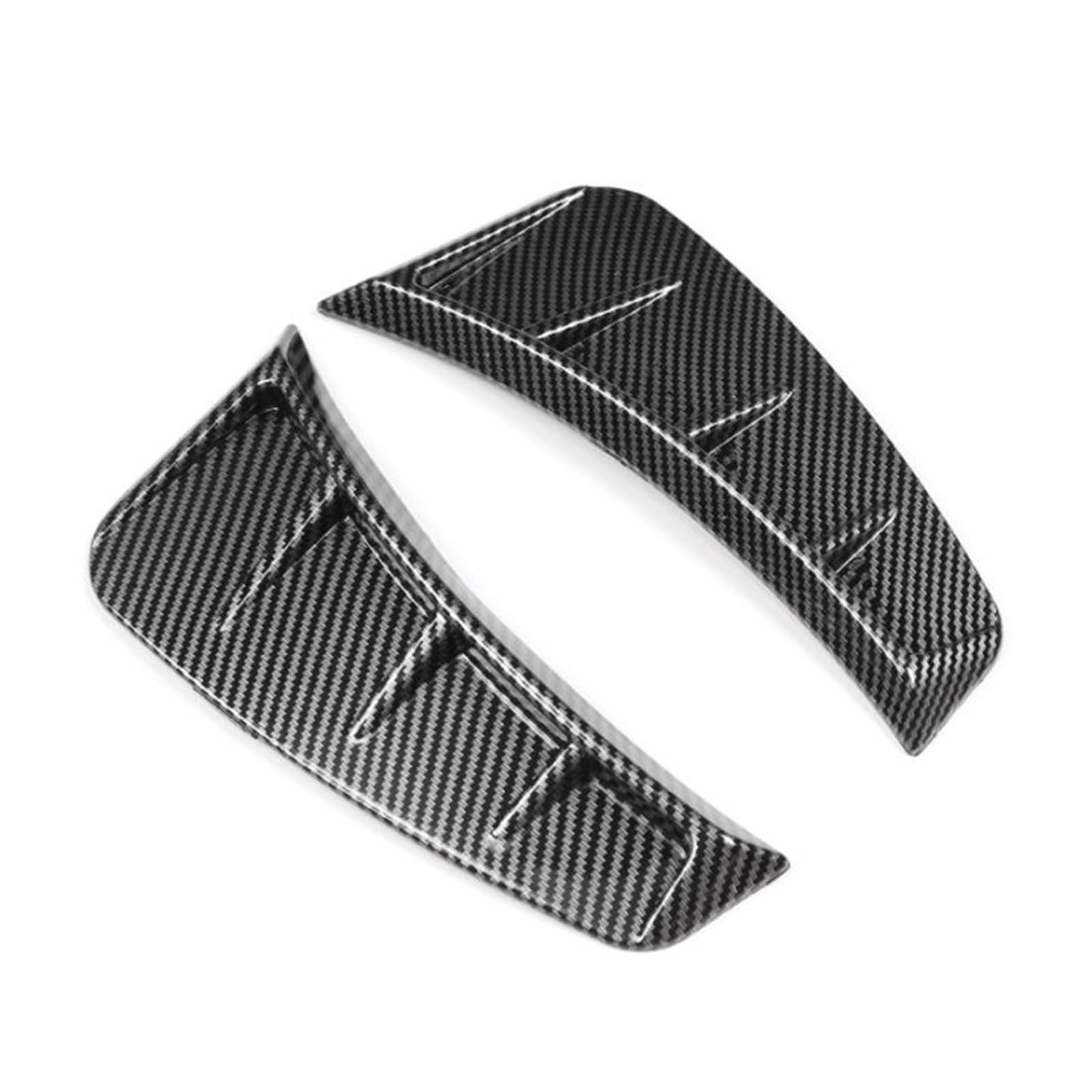 Auto-Schlammabweiser 1 Paar Universal Carbon Black Auto Schmutzfänger Seitenschlitze Luftstrom für Ansaugung für Loch Grille Aufkleber Abdeckung Auto Styling Außenzubehör(Carbon fibre) von Generisch