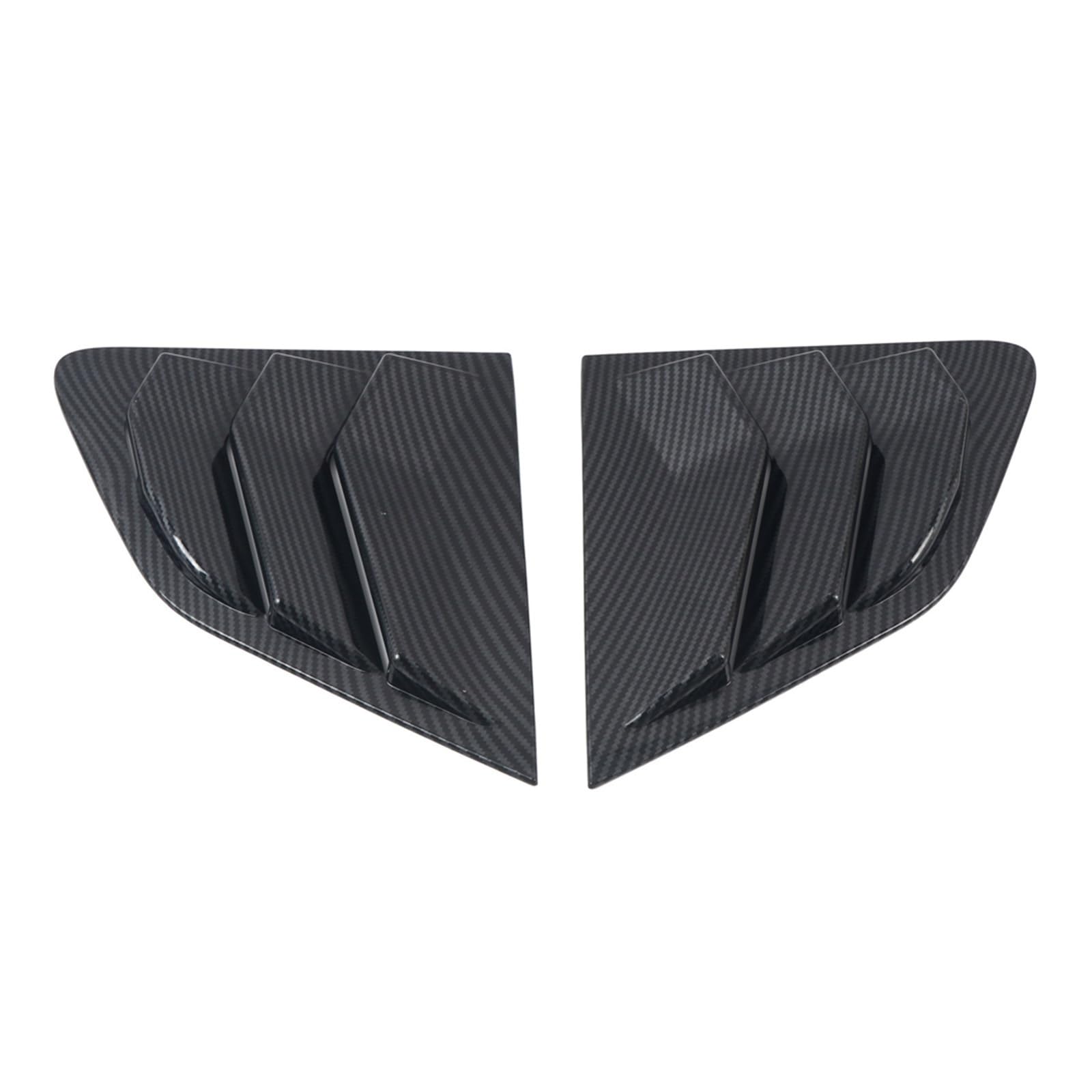 Auto-Seitenspoiler 2 stücke Hinten Fenster Jalousie Shutter Panel Seite für Vent Abdeckung Trim für Nissan für Qashqai J11 für Rogue für Sport 2015-2020(Carbon Black) von Generisch