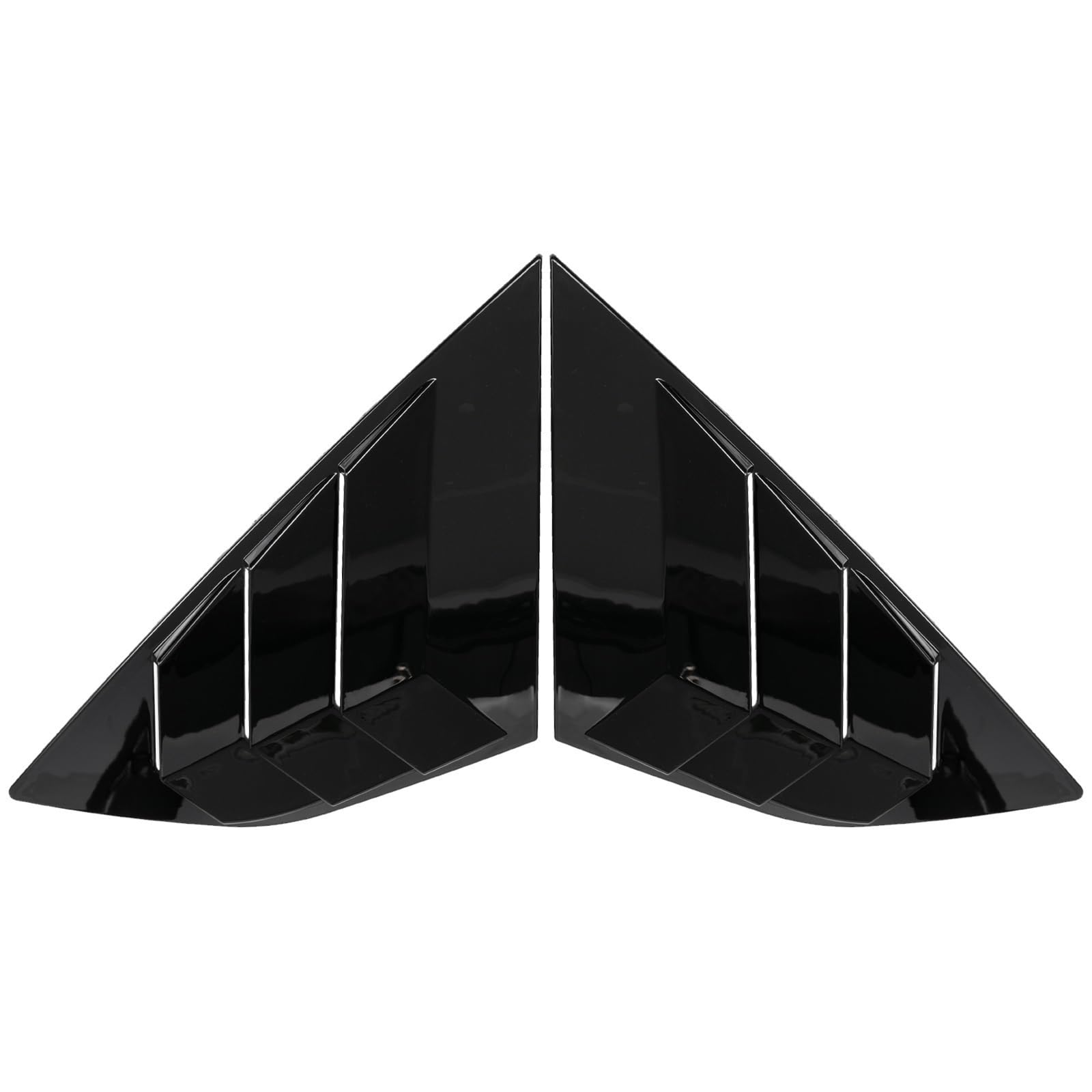 Auto-Seitenspoiler Auto-Heckscheiben-Jalousien, seitliche Blasdüsenlamellen für Entlüftungsabdeckung für Ford für Focus ST RS MK3 2012-2018 für Fließheck(Gloss Black) von Generisch