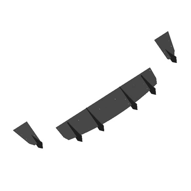 Auto-Seitenspoiler Für Ford für Mustang Ecobost 2015 2016 2017 Heckstoßstange Diffusor Spoiler Lip Protector Splitter Body Kit Zubehör von Generisch