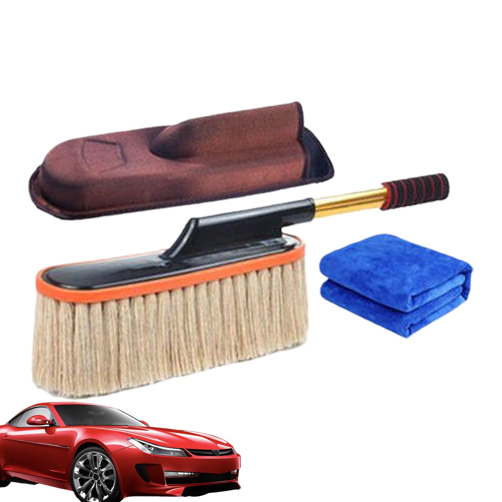 Auto-Staubreiniger, Innen-Staubwedel-Detail-Pinsel-Set, Auto-Mop mit -Baumwollhaaren, tragbares Reinigungswerkzeug, 65 cm, gedehnt für Motorrad, LKW, Wohnmobil, Reifen, Auto-Staubreiniger, Innen-Staubwedel-Detail-Pinsel-Set, Auto-Mop mit -Baumwollhaaren, tragbares Reinigungswerkzeug, 65 cm, gedehnt für Motorrad, LKW, Wohnmobil, Reifen, von Generisch