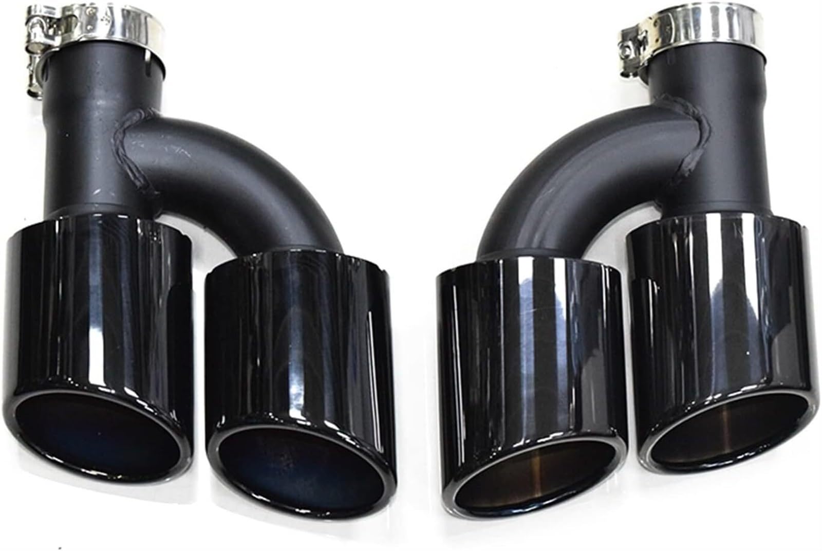 Autoauspuffspitzen 2 Teile/Satz Dual Out Auto Hinten Auspuffrohr Für A4 A5 A6 A7 Bis Zu S4 S5 S6 S7 schalldämpfer Spitze 60mm Düse Endrohr(1) von Generisch