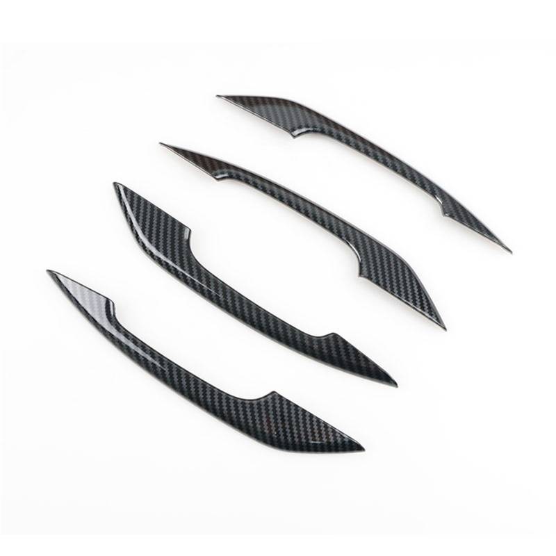 Autogriff-Assistent Für A4 B9 A5 F5 Q5 FY 2018 2019 4-TLG. ABS Chrom/Carbon für Fiber Texture Auto-Styling Außentürgriff-Abdeckungsverkleidung Äußerer hinterer Türgriff(Carbon Texture) von Generisch