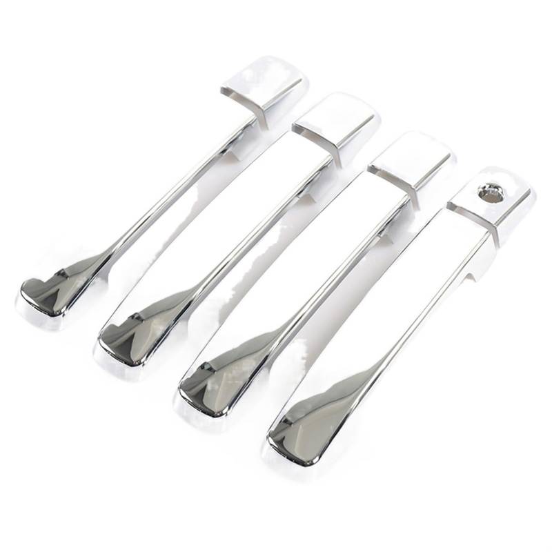 Autogriff Für Nissan für Qashqai J10 2007-2013 Erste Generation 8 Teile/Satz Auto Türgriff Abdeckung Zierleisten Chrom Türgriff Abdeckung Styling Außentürgriffe für Autos(Style2 Silver) von Generisch