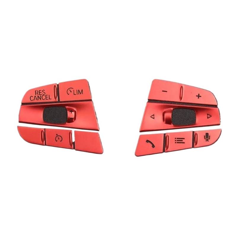 Autoinnenausstattung Auto Styling Für X3 X4 G01 G02 Lenkrad Tasten Für Schalter Rahmen Schutz Abdeckungen Trim Innen Zubehör(Rot) von Generisch