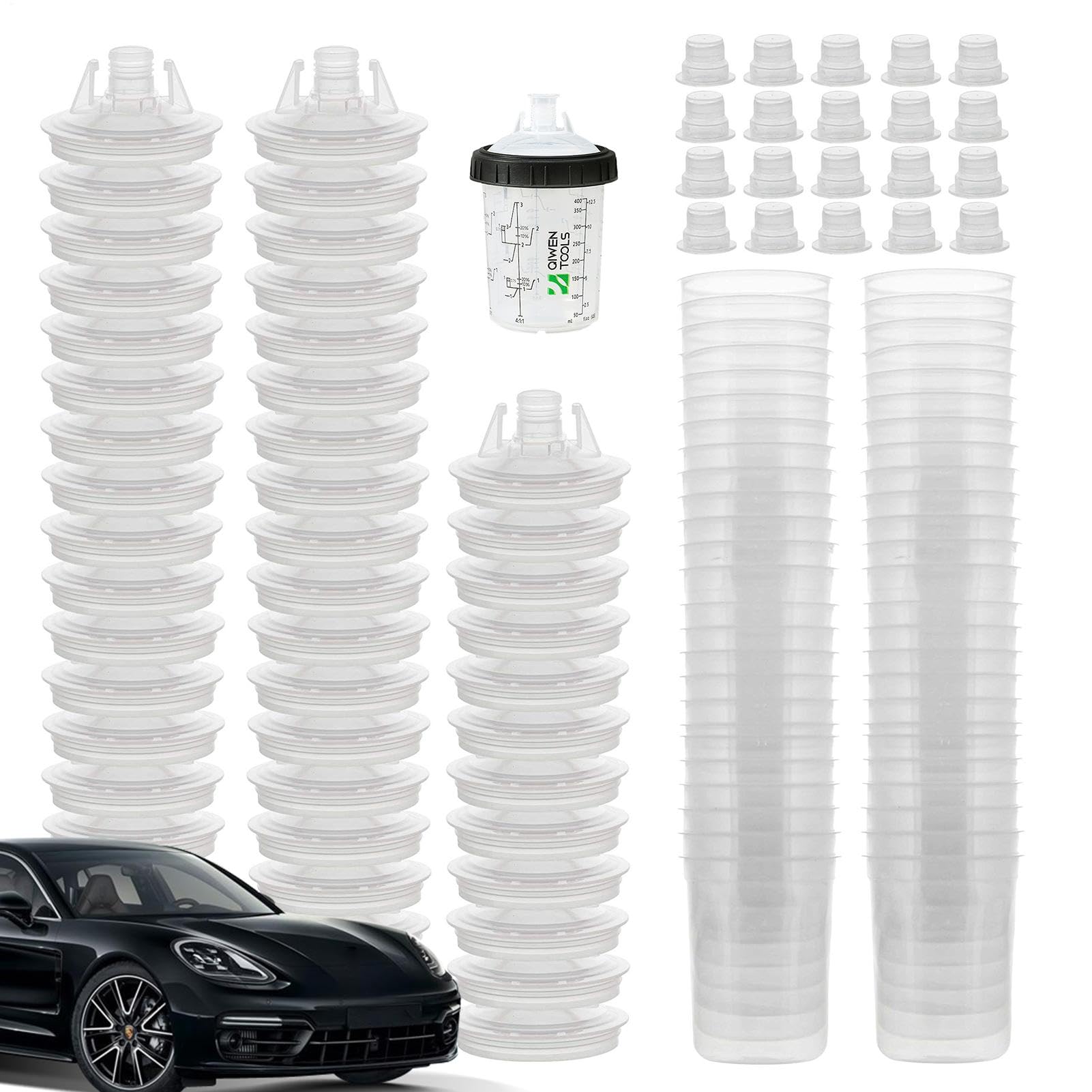 Autolackmischbecher – Autolackierset mit klarer Skala – 50 Tassen und Deckel System Spritzpistolen & Zubehör für effiziente Reinigung Autolackmischbecher – Autolackierset mit klarer Skala – 50 Tassen und Deckel System Spritzpistolen & Zubehör für effiziente Reinigung von Generisch