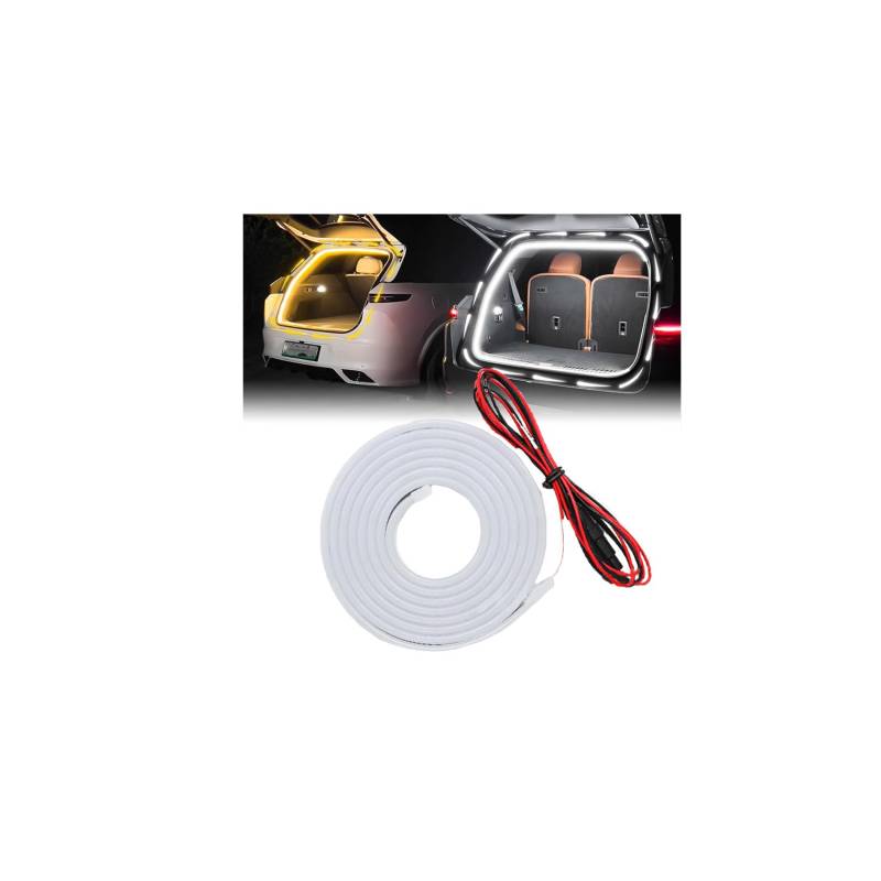 Automatischer Sensor Tail Box Light Strip, 2M/4M Dynamic Flowing Car Trunk Light Strip, for Car and SUV Trunks (Warme Farbe,2M/6.56FT) von Generisch