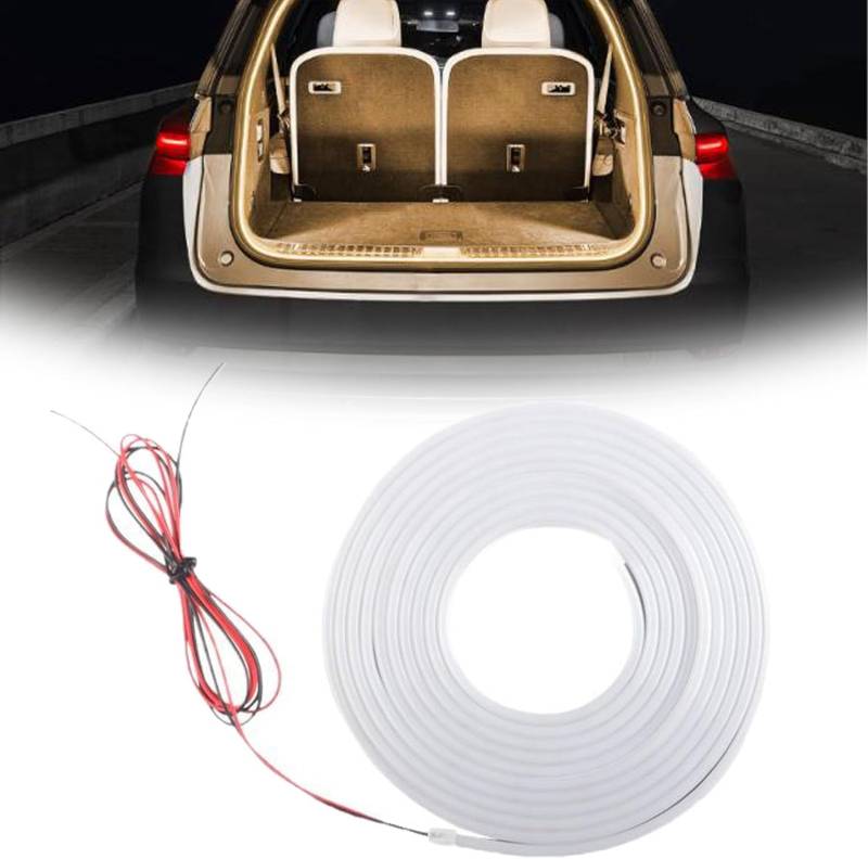 Automatischer Sensor Tail Box Light Strip, Dynamic Flowing Car Trunk Light Strip, for Car and SUV Trunks (Warm Light, 4M) von Generisch