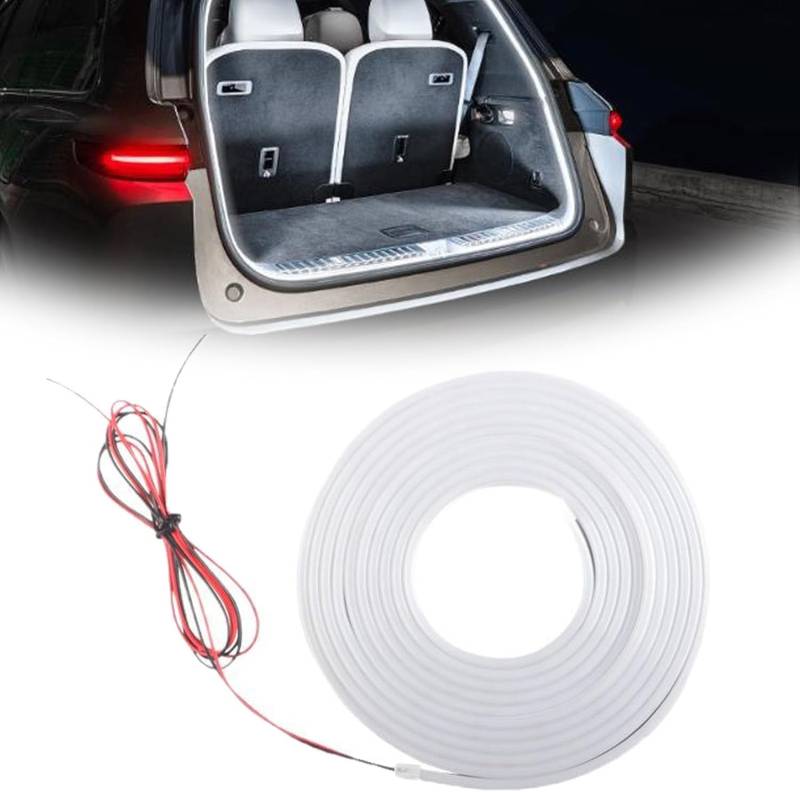 Automatischer Sensor Tail Box Light Strip, Dynamic Flowing Car Trunk Light Strip, for Car and SUV Trunks (White Light, 2M) von Generisch
