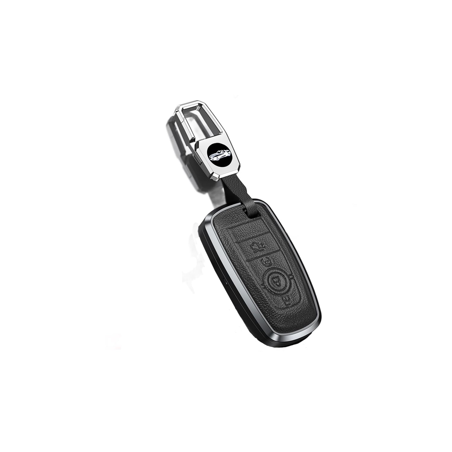 Autoschlüssel Hülle passt für Ford Bronco Ecosport Escape Explorer F150 F250 F350 Fusion Mondeo Mustang Ranger Schlüsselhülle Schutzcover mit Schlüsselanhänger Auto Zubehör,Black-B Autoschlüssel Hülle passt für Ford Bronco Ecosport Escape Explorer F150 F250 F350 Fusion Mondeo Mustang Ranger Schlüsselhülle Schutzcover mit Schlüsselanhänger Auto Zubehör,Black-B von Generisch