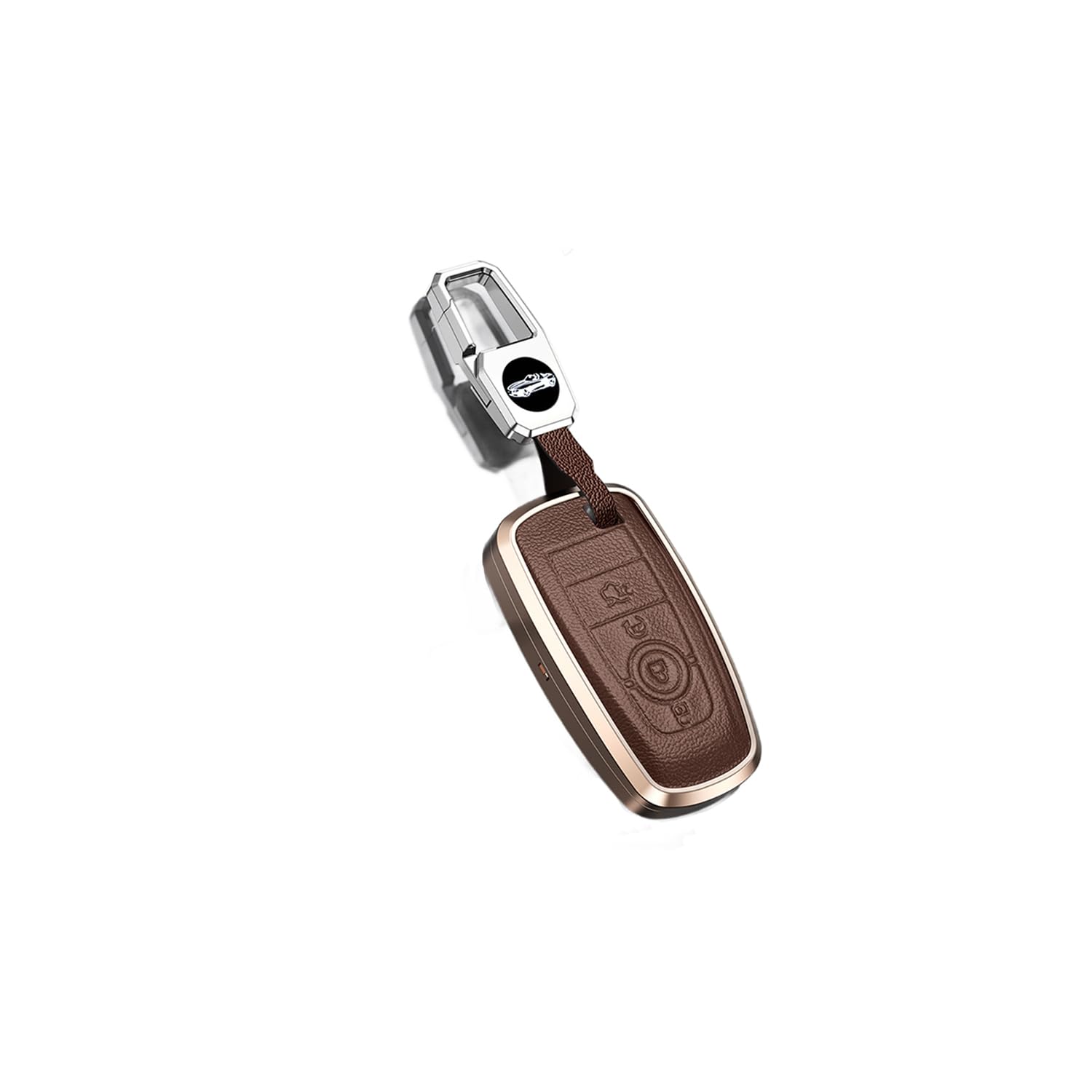 Autoschlüssel Hülle passt für Ford Bronco Ecosport Escape Explorer F150 F250 F350 Fusion Mondeo Mustang Ranger Schlüsselhülle Schutzcover mit Schlüsselanhänger Auto Zubehör,Brown-B Autoschlüssel Hülle passt für Ford Bronco Ecosport Escape Explorer F150 F250 F350 Fusion Mondeo Mustang Ranger Schlüsselhülle Schutzcover mit Schlüsselanhänger Auto Zubehör,Brown-B von Generisch