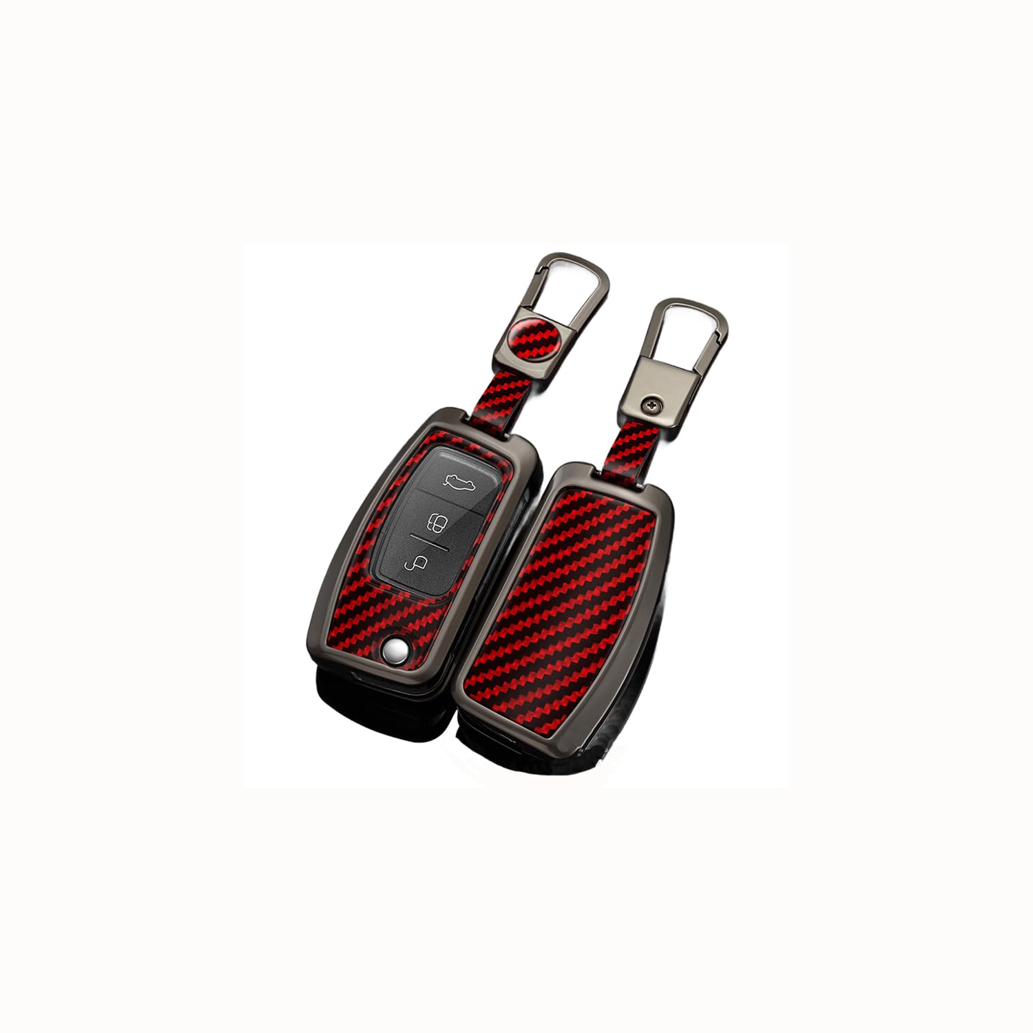 Autoschlüssel Hülle passt für Ford C-Max EcoSport Fiesta Focus Galaxy Mondeo S-Max Schlüsselhülle Schutzcover mit Schlüsselanhänger Auto Zubehör,Red-B Autoschlüssel Hülle passt für Ford C-Max EcoSport Fiesta Focus Galaxy Mondeo S-Max Schlüsselhülle Schutzcover mit Schlüsselanhänger Auto Zubehör,Red-B von Generisch