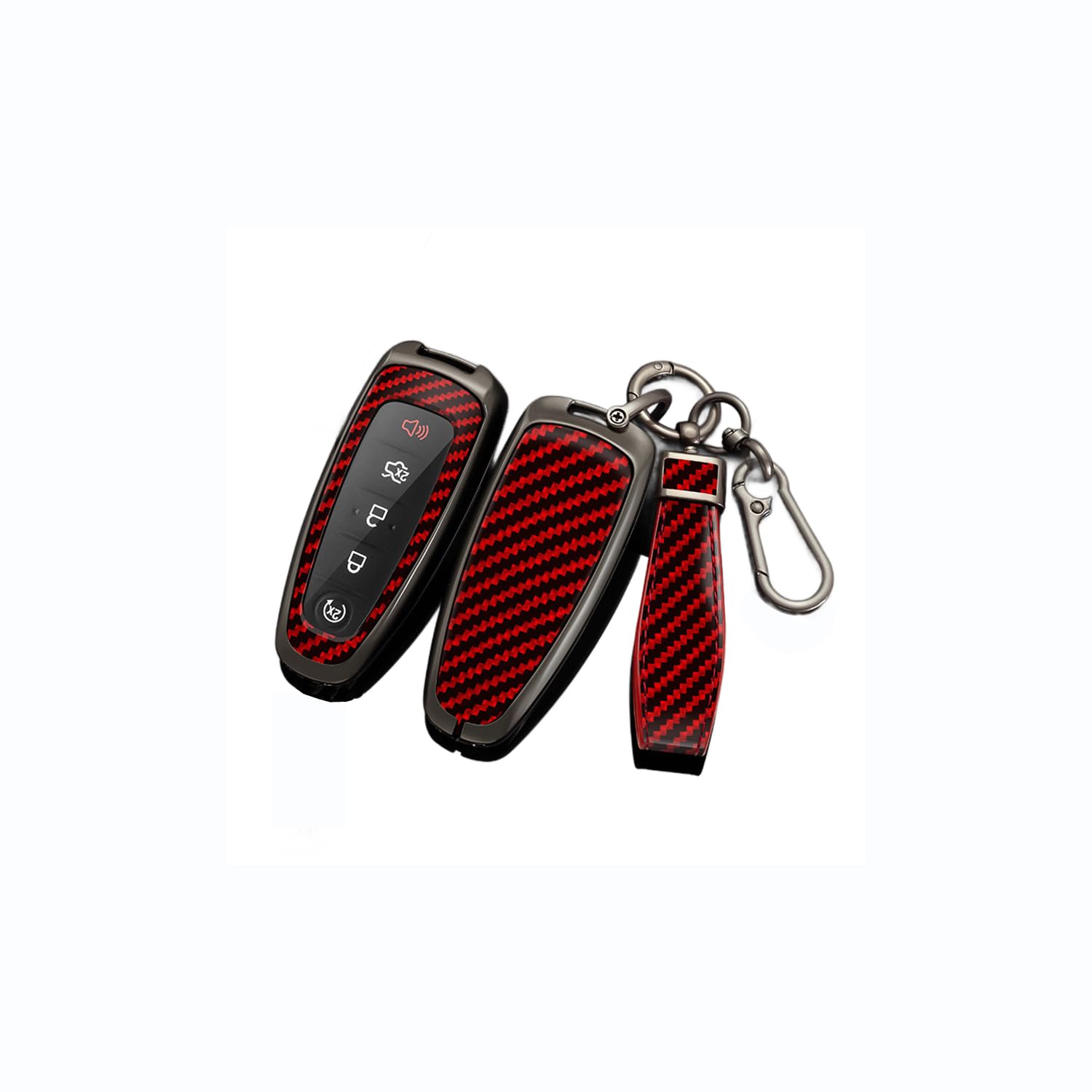 Autoschlüssel Hülle passt für Ford CMAX Escape Focus Edge Lincoln MKS MKT MKX Schlüsselhülle Schutzcover mit Schlüsselanhänger Auto Zubehör,Red-A Autoschlüssel Hülle passt für Ford CMAX Escape Focus Edge Lincoln MKS MKT MKX Schlüsselhülle Schutzcover mit Schlüsselanhänger Auto Zubehör,Red-A von Generisch