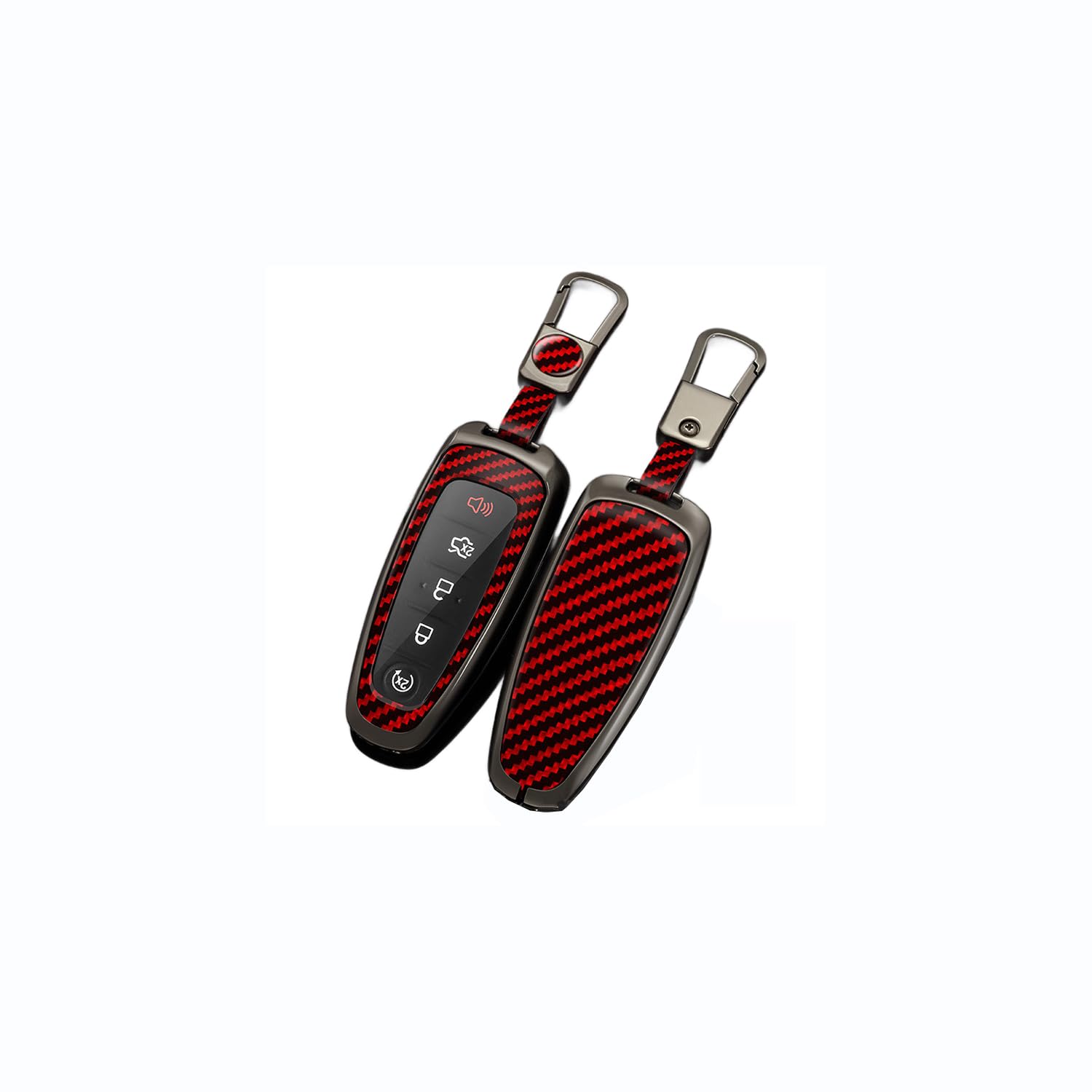 Autoschlüssel Hülle passt für Ford CMAX Escape Focus Edge Lincoln MKS MKT MKX Schlüsselhülle Schutzcover mit Schlüsselanhänger Auto Zubehör,Red-B Autoschlüssel Hülle passt für Ford CMAX Escape Focus Edge Lincoln MKS MKT MKX Schlüsselhülle Schutzcover mit Schlüsselanhänger Auto Zubehör,Red-B von Generisch