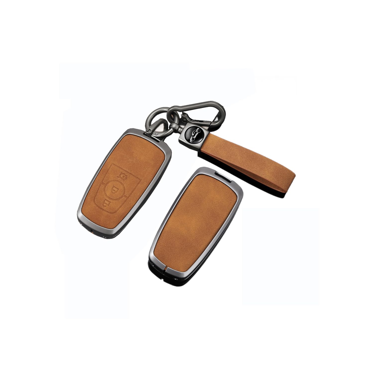 Autoschlüssel Hülle passt für Ford Everest Fusion Mustang Explorer F150 F250 EcoSport Edge S-MAX Ranger Schlüsselhülle Schutzcover mit Schlüsselanhänger Auto Zubehör,Brown-C Autoschlüssel Hülle passt für Ford Everest Fusion Mustang Explorer F150 F250 EcoSport Edge S-MAX Ranger Schlüsselhülle Schutzcover mit Schlüsselanhänger Auto Zubehör,Brown-C von Generisch