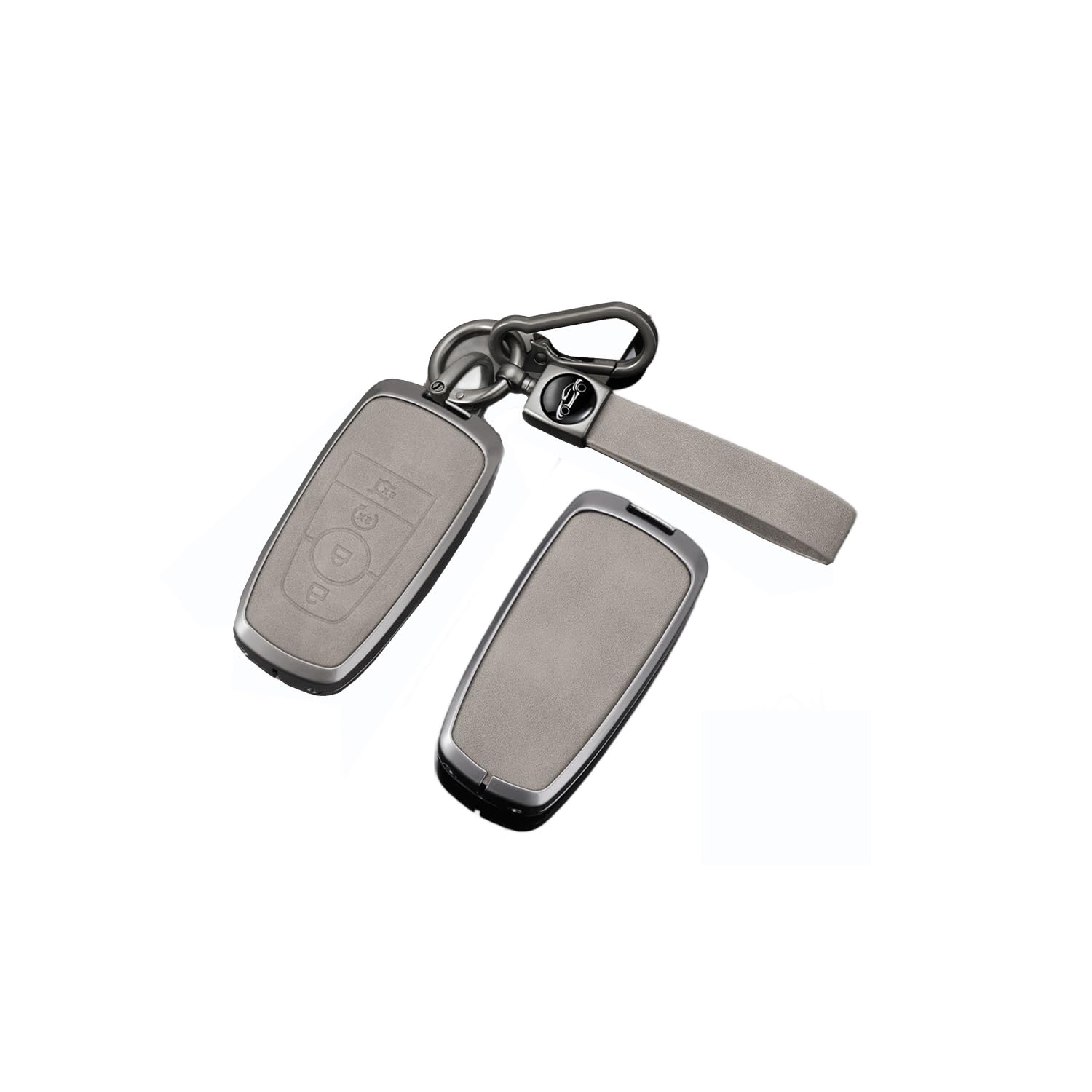 Autoschlüssel Hülle passt für Ford Everest Fusion Mustang Explorer F150 F250 EcoSport Edge S-MAX Ranger Schlüsselhülle Schutzcover mit Schlüsselanhänger Auto Zubehör,Grey-D Autoschlüssel Hülle passt für Ford Everest Fusion Mustang Explorer F150 F250 EcoSport Edge S-MAX Ranger Schlüsselhülle Schutzcover mit Schlüsselanhänger Auto Zubehör,Grey-D von Generisch