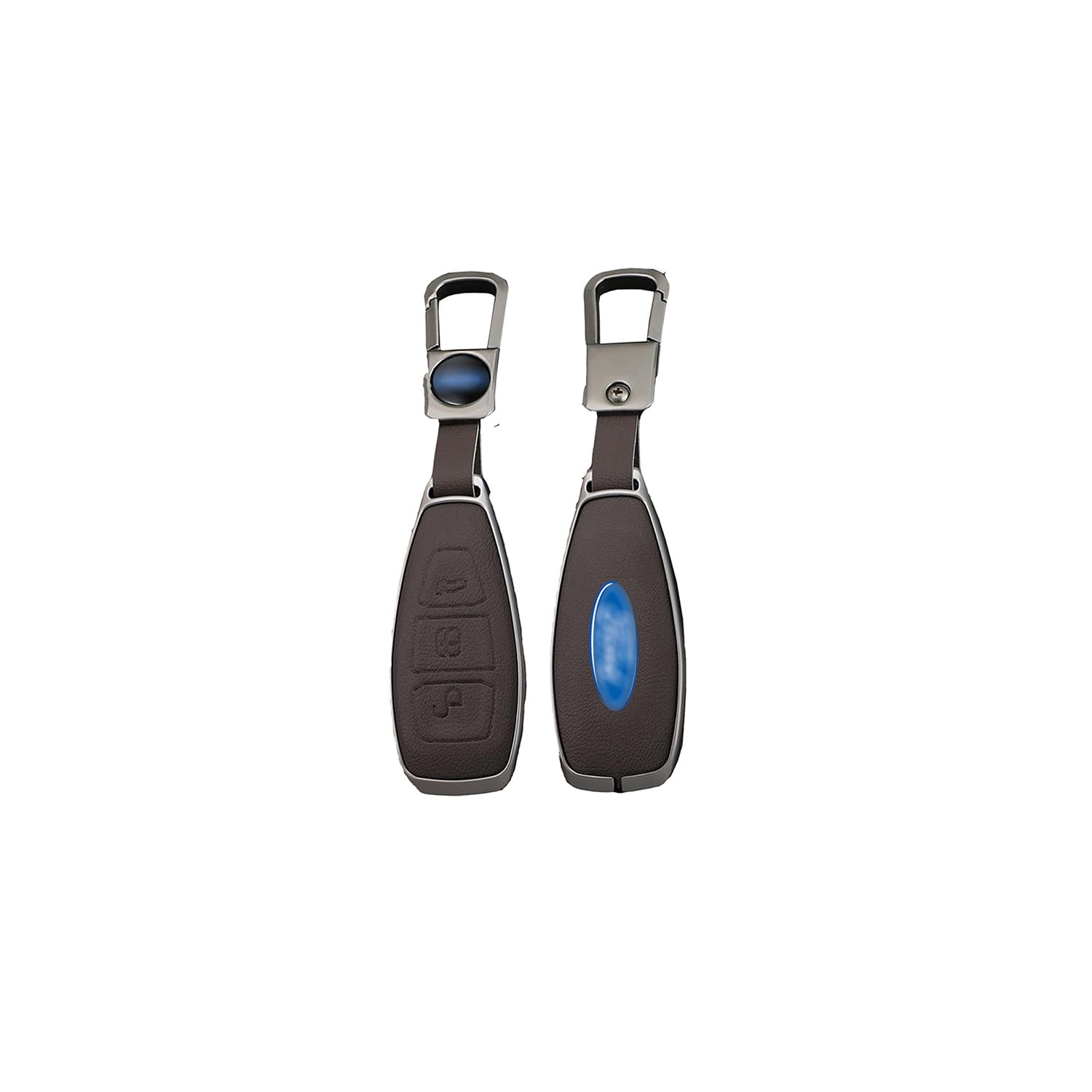 Autoschlüssel Hülle passt für Ford Fiesta Focus 3 4 MK3 MK4 Mondeo Ecosport Kuga Focus ST Schlüsselhülle Schutzcover mit Schlüsselanhänger Auto Zubehör,Brown-B Autoschlüssel Hülle passt für Ford Fiesta Focus 3 4 MK3 MK4 Mondeo Ecosport Kuga Focus ST Schlüsselhülle Schutzcover mit Schlüsselanhänger Auto Zubehör,Brown-B von Generisch