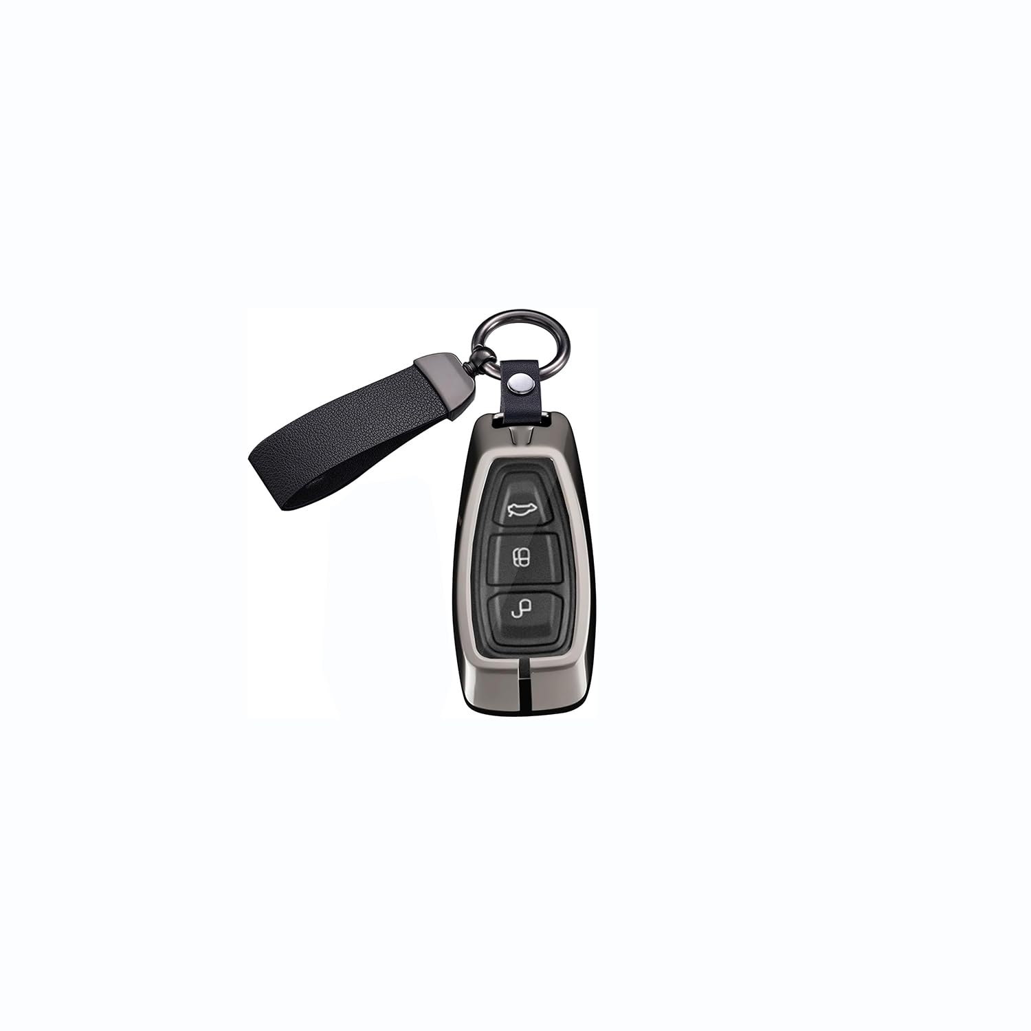 Autoschlüssel Hülle passt für Ford Focus 3 4 ST Mondeo MK3 MK4 Fiesta Fusion Kuga 2013 2014 2015 2017 2018 Schlüsselhülle Schutzcover mit Schlüsselanhänger Auto Zubehör,Black-A Autoschlüssel Hülle passt für Ford Focus 3 4 ST Mondeo MK3 MK4 Fiesta Fusion Kuga 2013 2014 2015 2017 2018 Schlüsselhülle Schutzcover mit Schlüsselanhänger Auto Zubehör,Black-A von Generisch