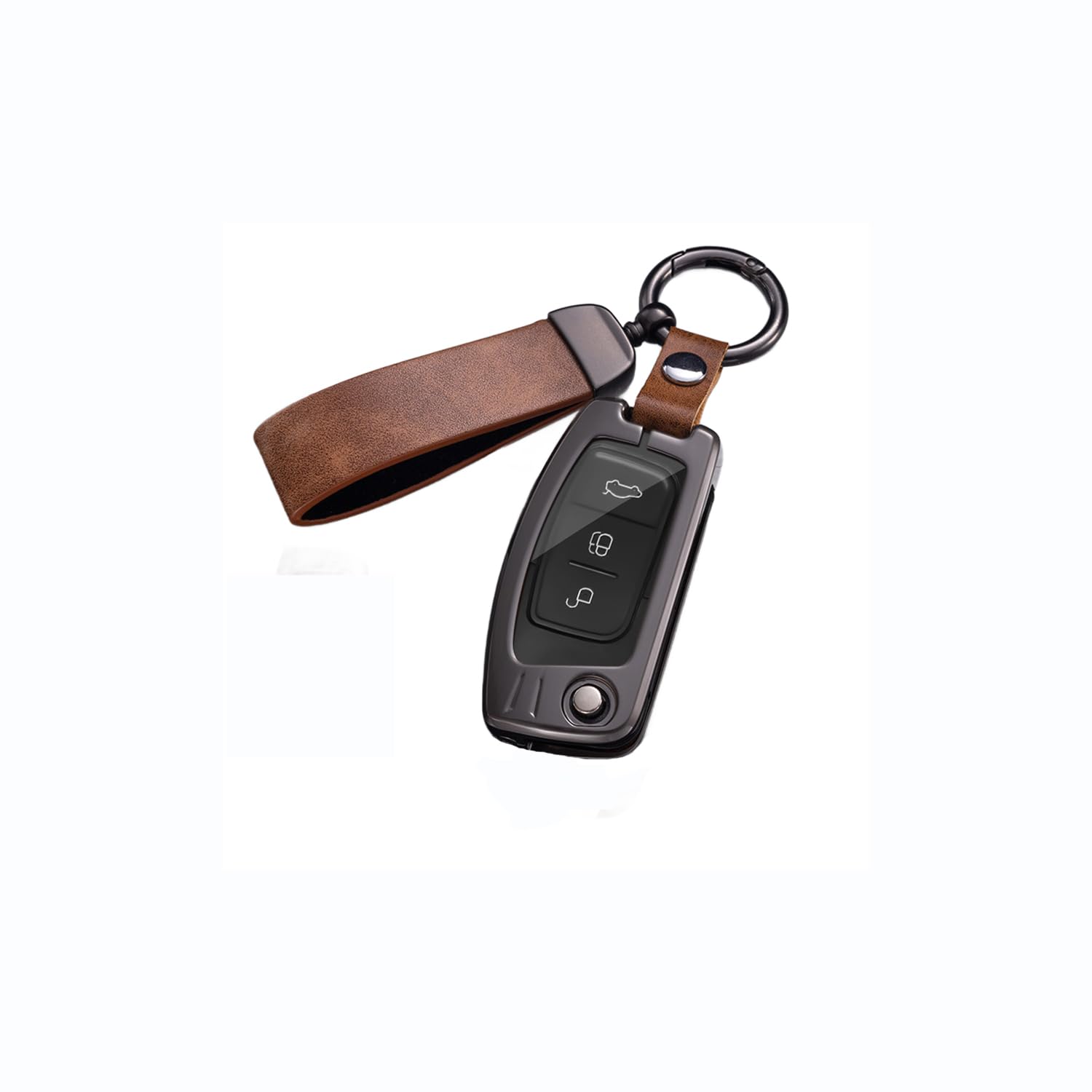 Autoschlüssel Hülle passt für Ford Focus Fusion Fiesta Mondeo C-Max S-Max Kuga MK4 Galaxy Transit Connect Schlüsselhülle Schutzcover mit Schlüsselanhänger Auto Zubehör,Brown-A Autoschlüssel Hülle passt für Ford Focus Fusion Fiesta Mondeo C-Max S-Max Kuga MK4 Galaxy Transit Connect Schlüsselhülle Schutzcover mit Schlüsselanhänger Auto Zubehör,Brown-A von Generisch
