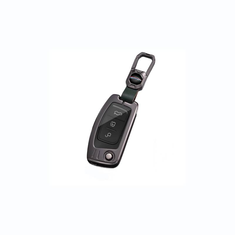 Autoschlüssel Hülle passt für Ford Focus Fusion Fiesta Mondeo C-Max S-Max Kuga MK4 Galaxy Transit Connect Schlüsselhülle Schutzcover mit Schlüsselanhänger Auto Zubehör,Green-B von Generisch