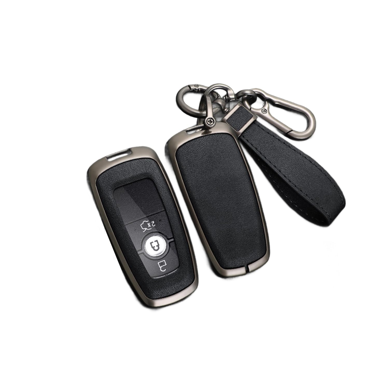 Autoschlüssel Hülle passt für Ford Fusion Mustang Escape Taurus Explorer F150 F250 F350 EcoSport Edge S-MAX Ranger Mondeo Schlüsselhülle Schutzcover mit Schlüsselanhänger Auto Zubehör,Black Autoschlüssel Hülle passt für Ford Fusion Mustang Escape Taurus Explorer F150 F250 F350 EcoSport Edge S-MAX Ranger Mondeo Schlüsselhülle Schutzcover mit Schlüsselanhänger Auto Zubehör,Black von Generisch
