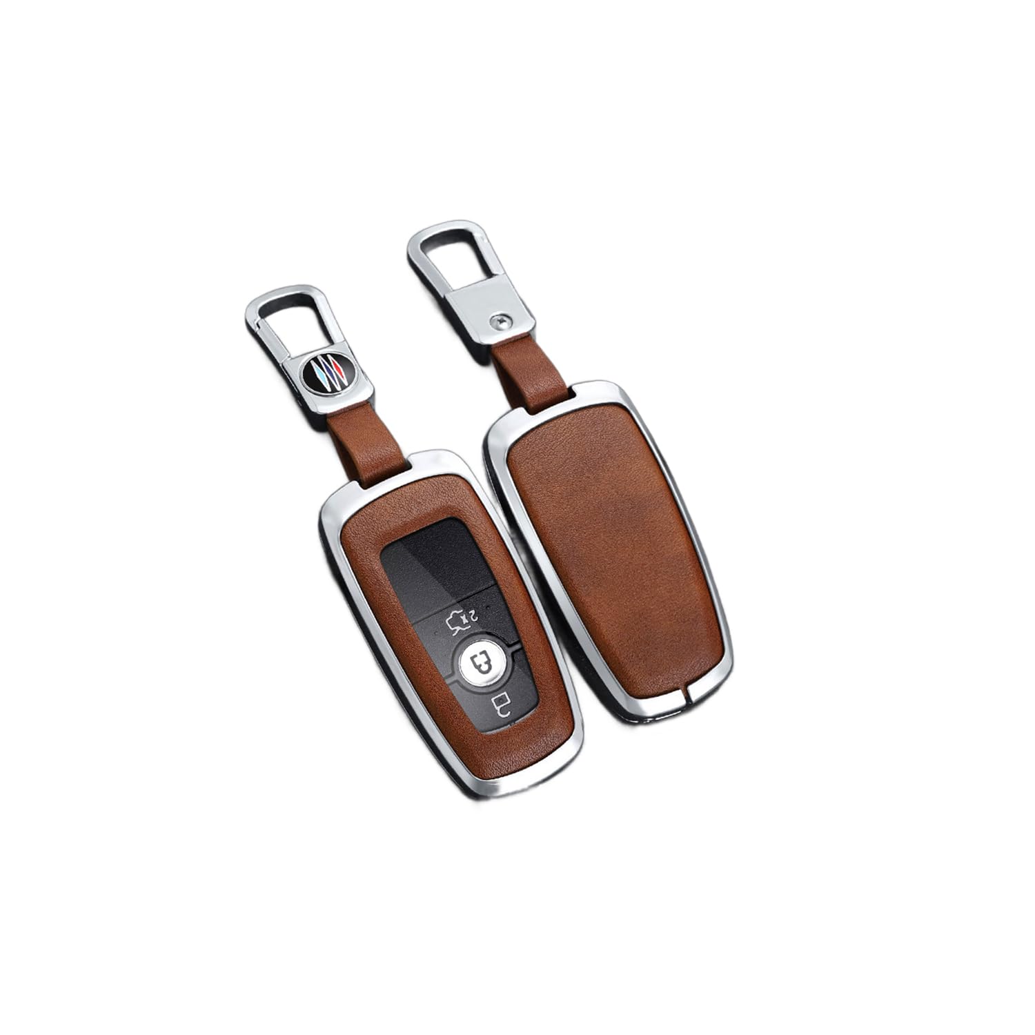 Autoschlüssel Hülle passt für Ford Fusion Mustang Explorer F150 F250 F350 EcoSport Edge S-MAX Ranger Mondeo Escape Taurus Schlüsselhülle Schutzcover mit Schlüsselanhänger Auto Zubehör,SilverBrown Autoschlüssel Hülle passt für Ford Fusion Mustang Explorer F150 F250 F350 EcoSport Edge S-MAX Ranger Mondeo Escape Taurus Schlüsselhülle Schutzcover mit Schlüsselanhänger Auto Zubehör,SilverBrown von Generisch