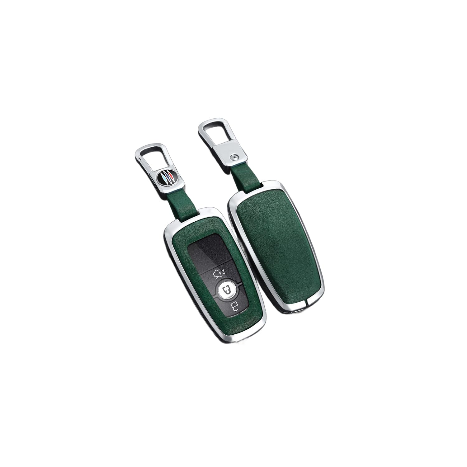 Autoschlüssel Hülle passt für Ford Fusion Mustang Explorer F150 F250 F350 EcoSport Edge S-MAX Ranger Mondeo Escape Taurus Schlüsselhülle Schutzcover mit Schlüsselanhänger Auto Zubehör,SilverGreen Autoschlüssel Hülle passt für Ford Fusion Mustang Explorer F150 F250 F350 EcoSport Edge S-MAX Ranger Mondeo Escape Taurus Schlüsselhülle Schutzcover mit Schlüsselanhänger Auto Zubehör,SilverGreen von Generisch