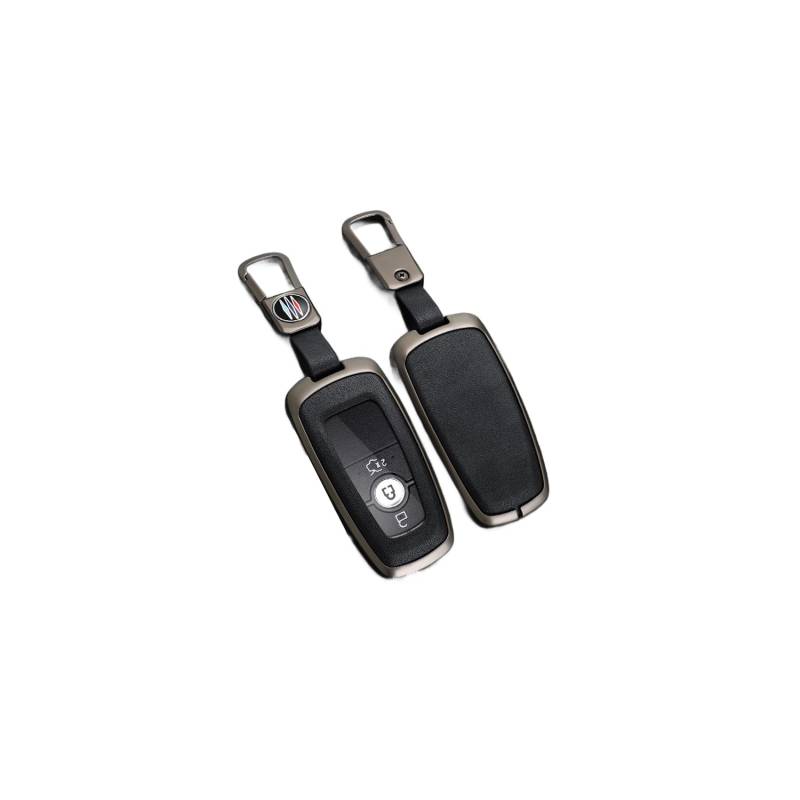 Autoschlüssel Hülle passt für Ford Fusion Mustang Explorer F150 F250 F350 EcoSport Edge S-MAX Ranger Mondeo Escape Taurus Schlüsselhülle Schutzcover mit Schlüsselanhänger Auto Zubehör,Black von Generisch