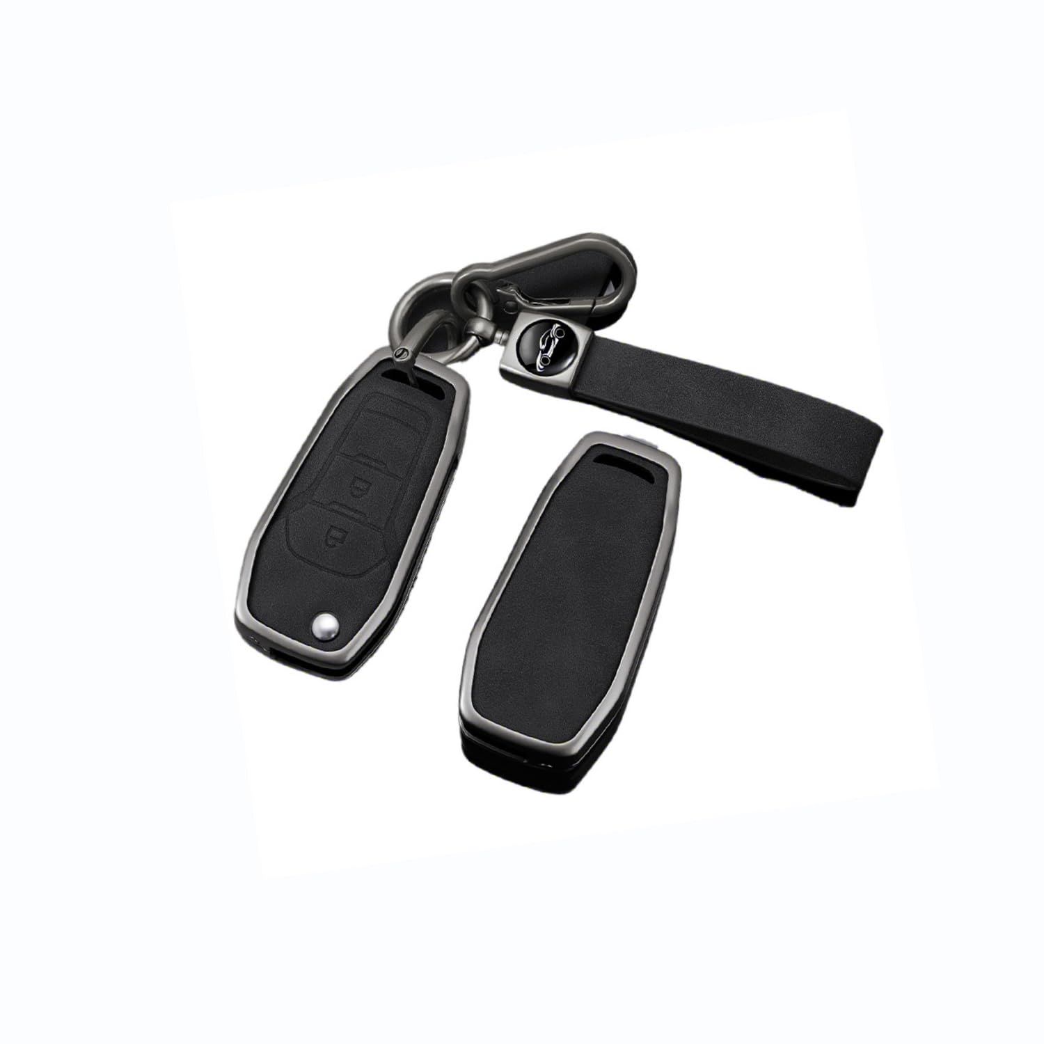 Autoschlüssel Hülle passt für Ford Maverick Ecosport F150 XL XLT STX Explorer Ranger F250 F350 F450 Schlüsselhülle Schutzcover mit Schlüsselanhänger Auto Zubehör,Black-A Autoschlüssel Hülle passt für Ford Maverick Ecosport F150 XL XLT STX Explorer Ranger F250 F350 F450 Schlüsselhülle Schutzcover mit Schlüsselanhänger Auto Zubehör,Black-A von Generisch