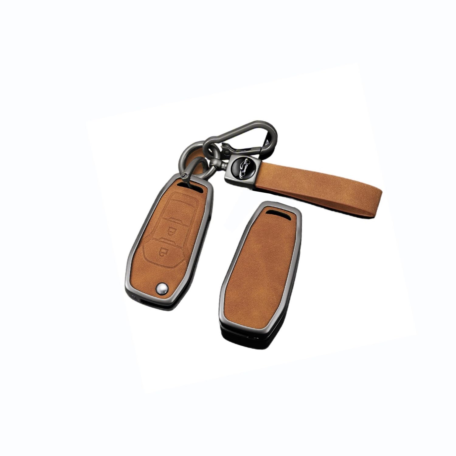 Autoschlüssel Hülle passt für Ford Maverick Ecosport F150 XL XLT STX Explorer Ranger F250 F350 F450 Schlüsselhülle Schutzcover mit Schlüsselanhänger Auto Zubehör,Brown-A Autoschlüssel Hülle passt für Ford Maverick Ecosport F150 XL XLT STX Explorer Ranger F250 F350 F450 Schlüsselhülle Schutzcover mit Schlüsselanhänger Auto Zubehör,Brown-A von Generisch