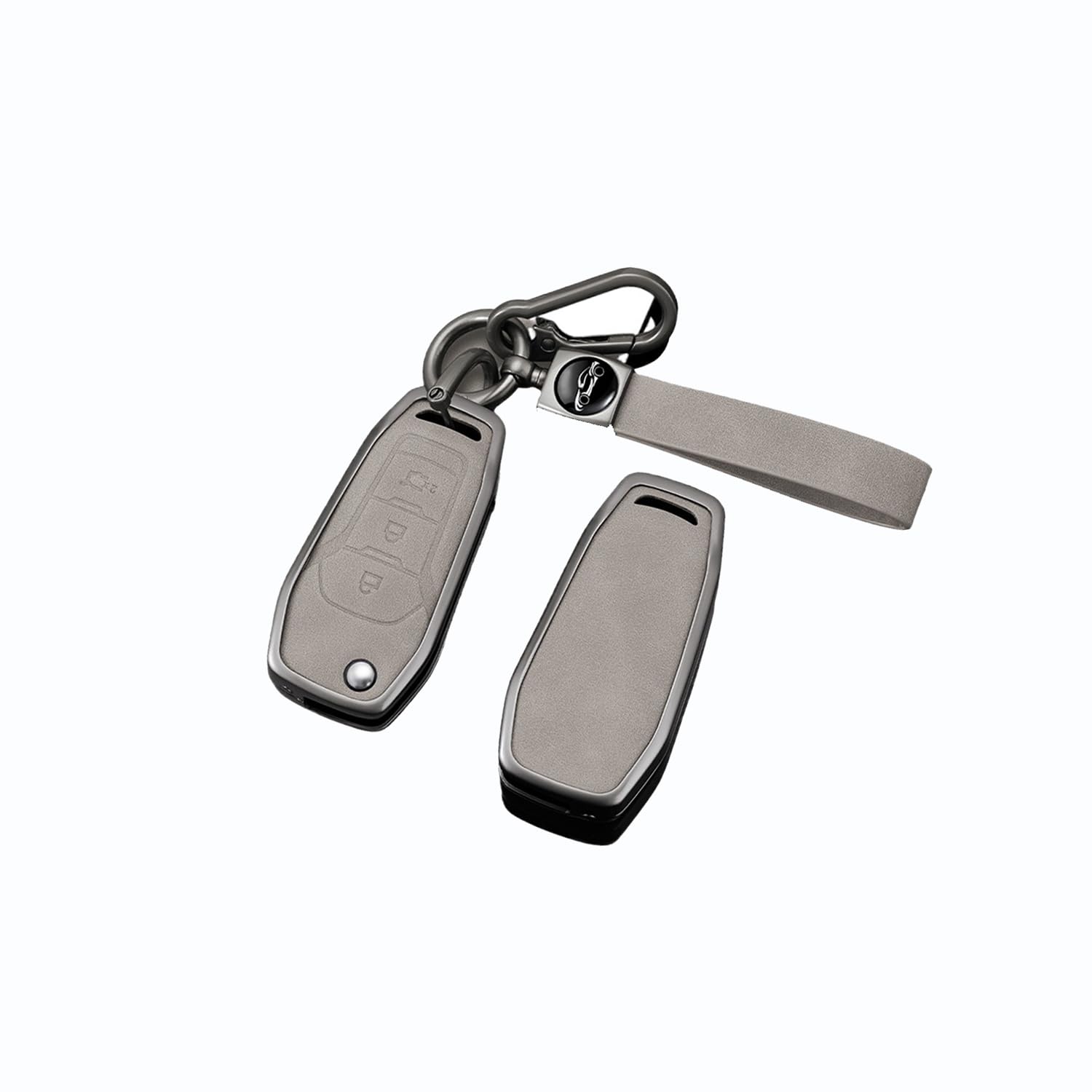Autoschlüssel Hülle passt für Ford Maverick Ecosport F150 XL XLT STX Explorer Ranger F250 F350 F450 Schlüsselhülle Schutzcover mit Schlüsselanhänger Auto Zubehör,Grey-B Autoschlüssel Hülle passt für Ford Maverick Ecosport F150 XL XLT STX Explorer Ranger F250 F350 F450 Schlüsselhülle Schutzcover mit Schlüsselanhänger Auto Zubehör,Grey-B von Generisch