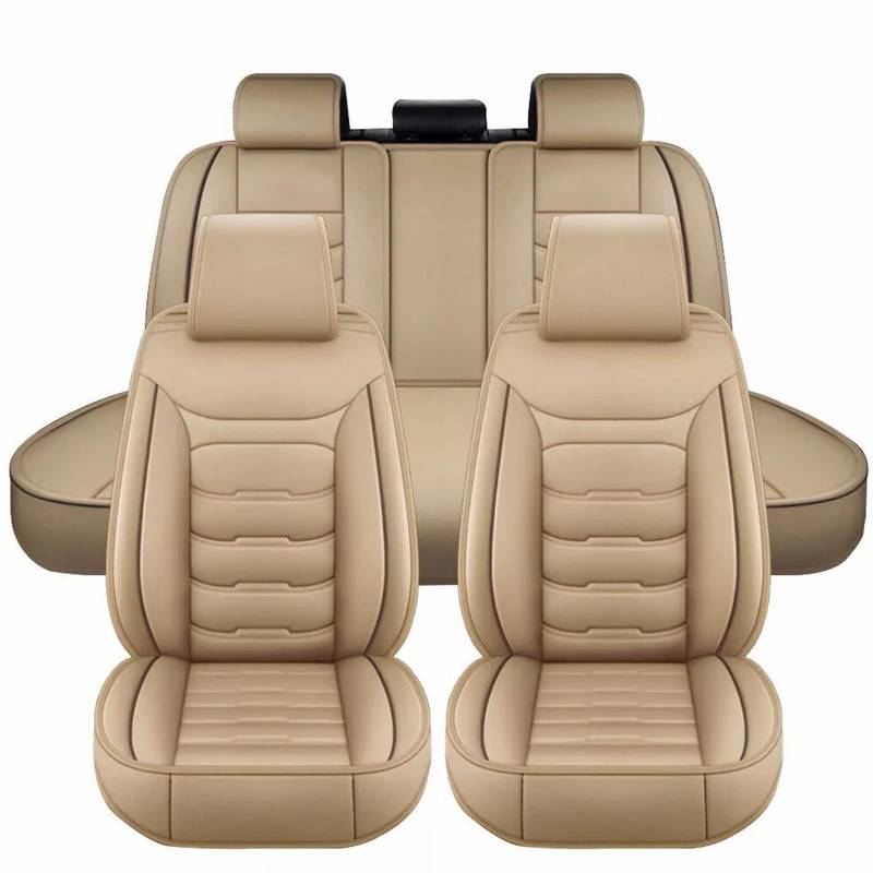 Autositzbezüge Universal Fit Komplettset Autositzschoner,Full Set Sitzbezug Auto Vordersitze und Rücksitzbezug,Wasserdichtes VerschleißFest Leder Auto Sitzschutz,Passform für Meisten Autos(Color:k von Generisch