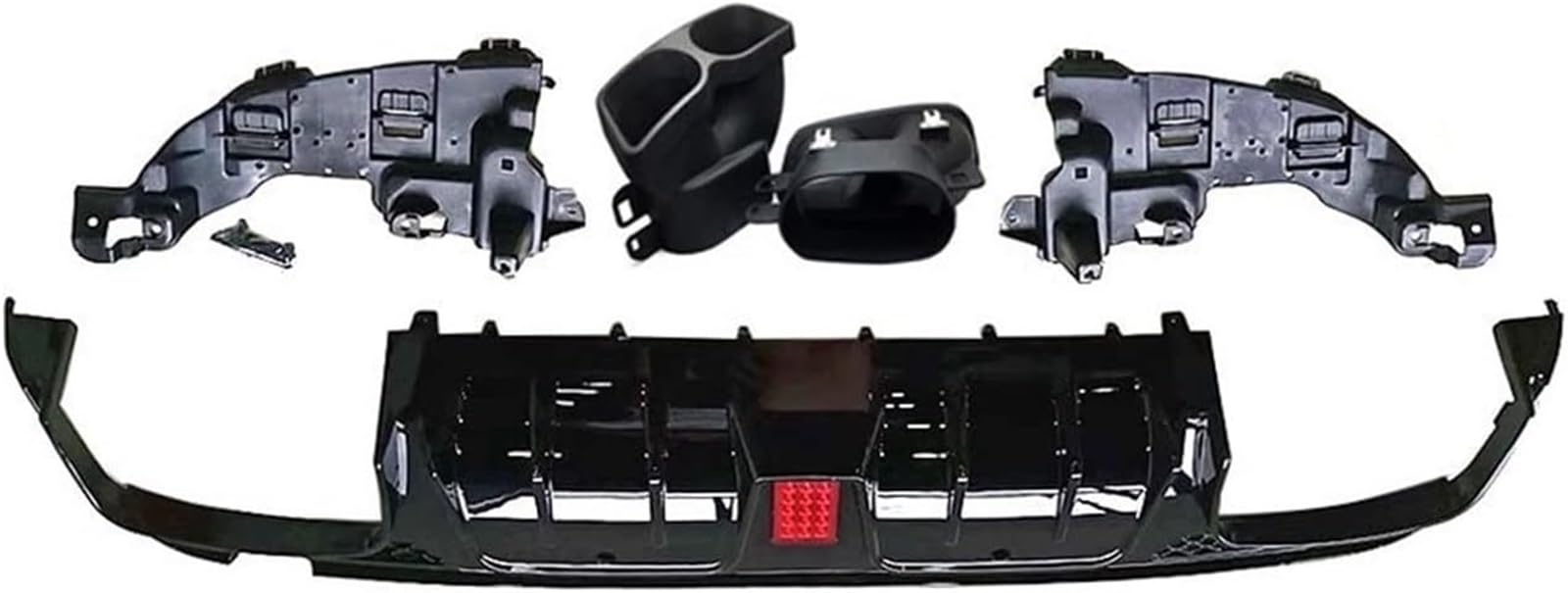 Autospoiler-Canards Auto Heckschürze Diffusor Spoiler Für Mercedes Für Benz C-Klasse Für AMG 2014-2019 Heckspoiler(2) von Generisch