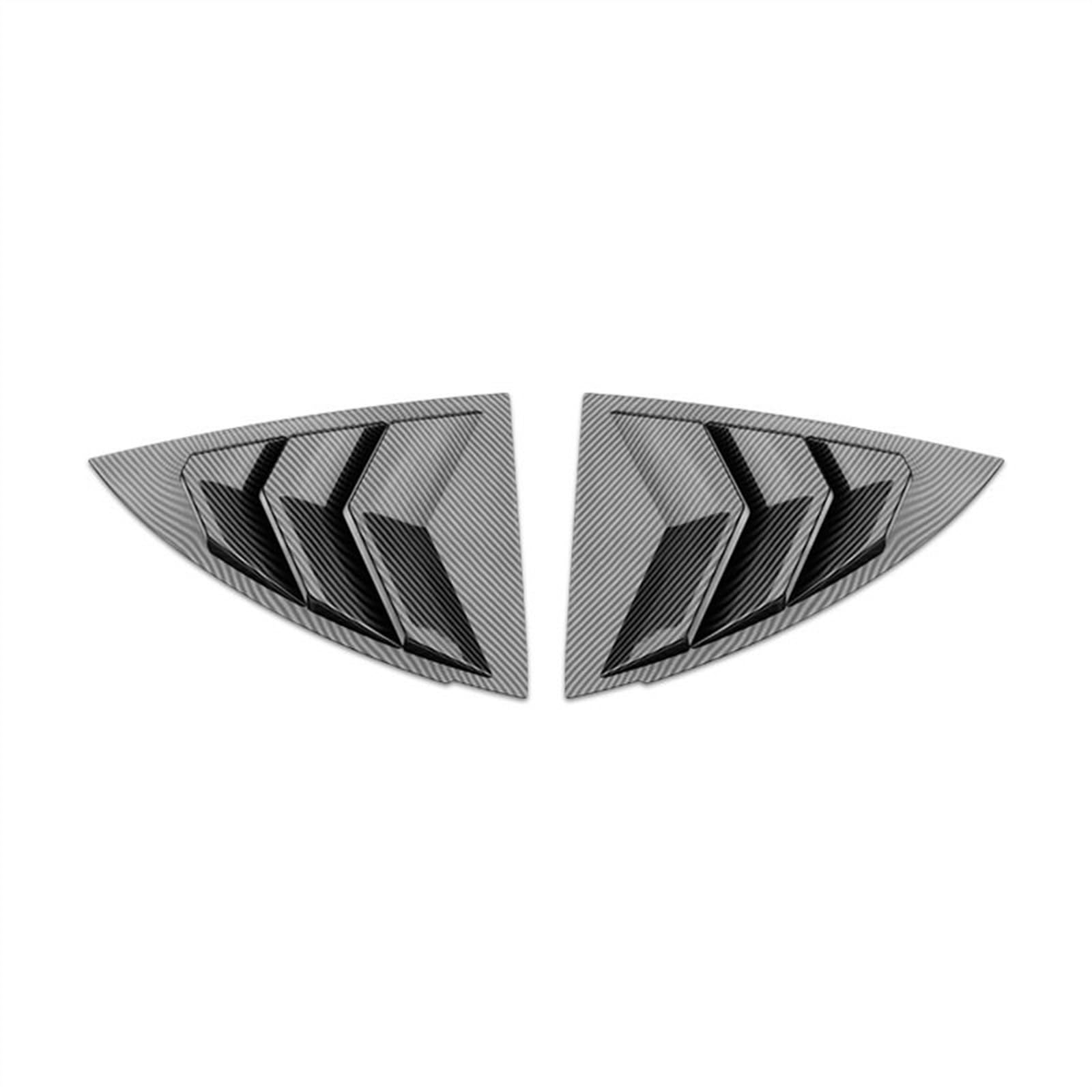 Autospoiler Für Tesla für Modell Y 2019-2022 Seitenfenster-Spoiler-Splitter-Abdeckungsverkleidung Jalousie Heckdreieck-Fensterschatten Heckspoiler(Carbon Texture) von Generisch